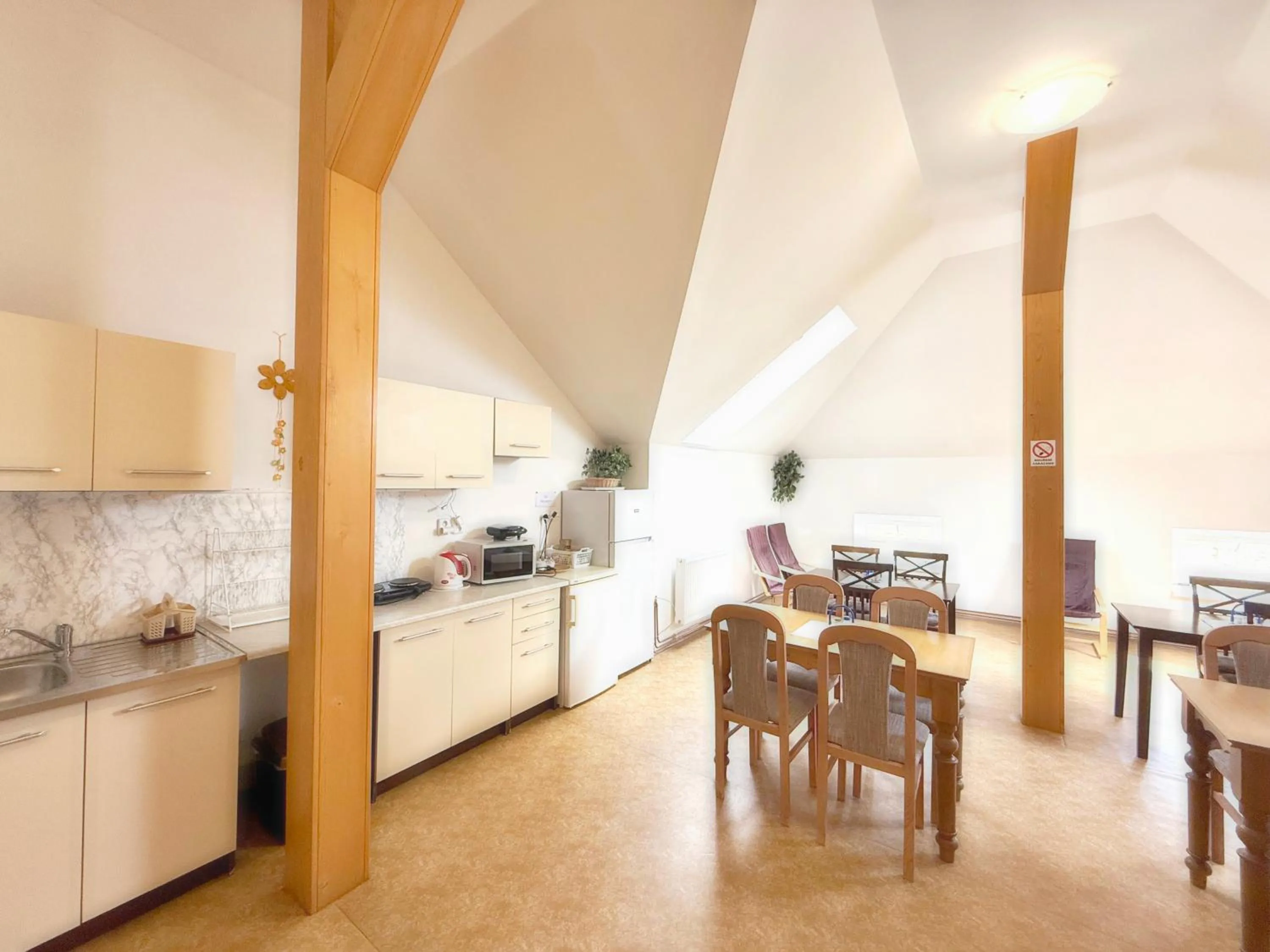 Kitchen or kitchenette in Penzion U Hradeb