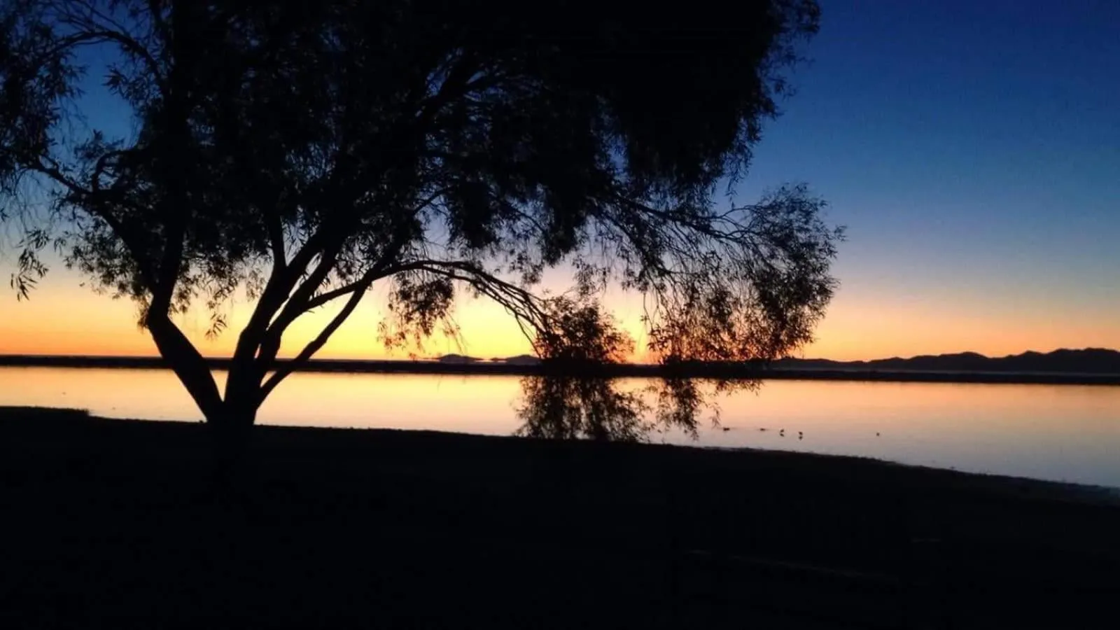 Sunset in Blue House on the Quay