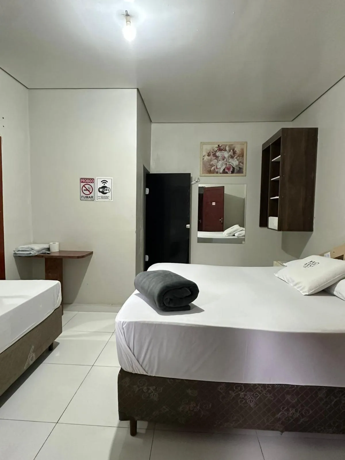 Bed in Hotel Carrão