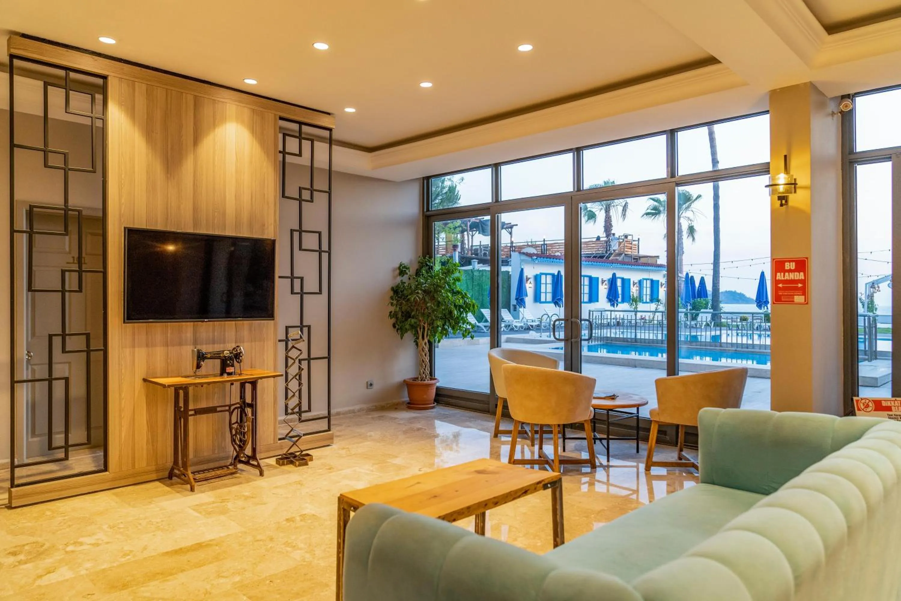 Lobby or reception in Uras Beach Hotel