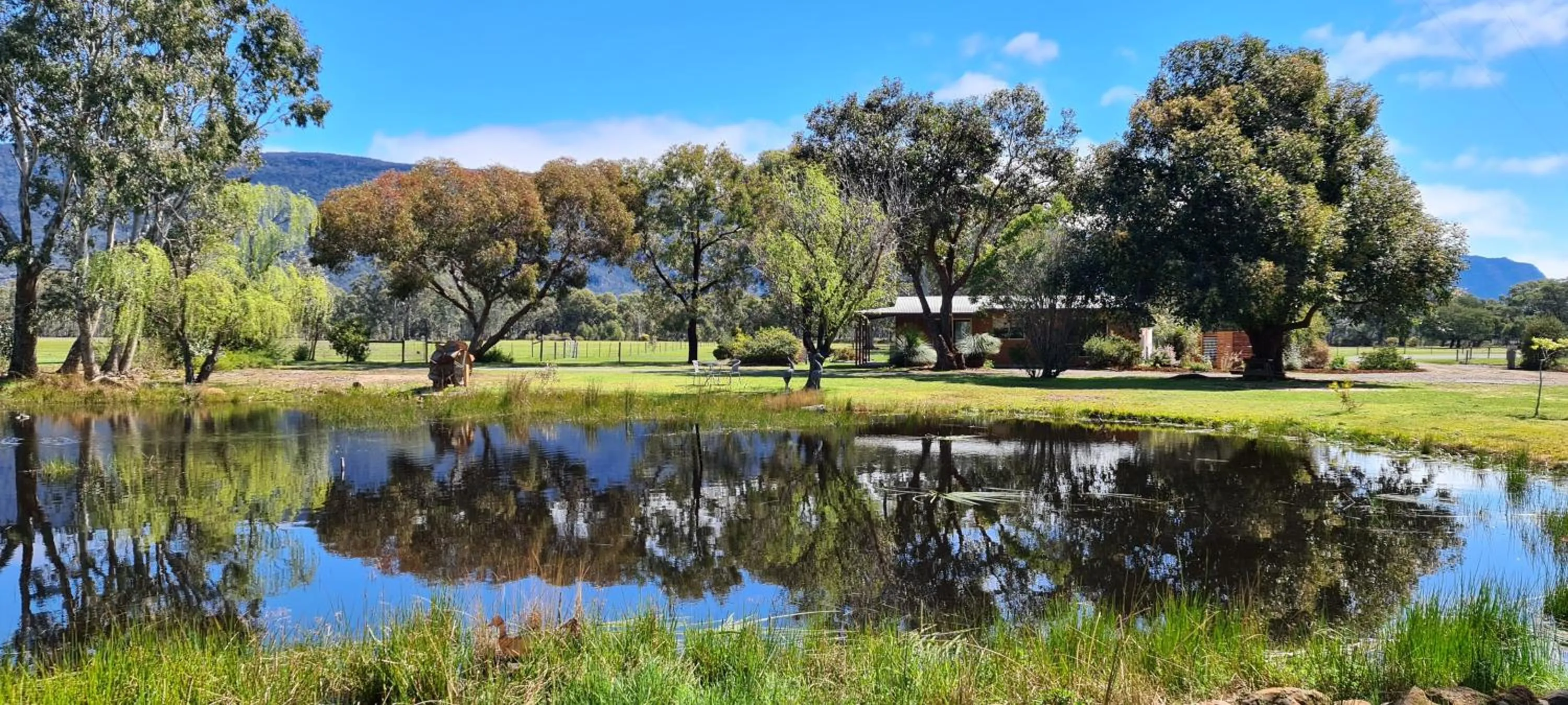 Lake view in Halls Haven Holiday Units