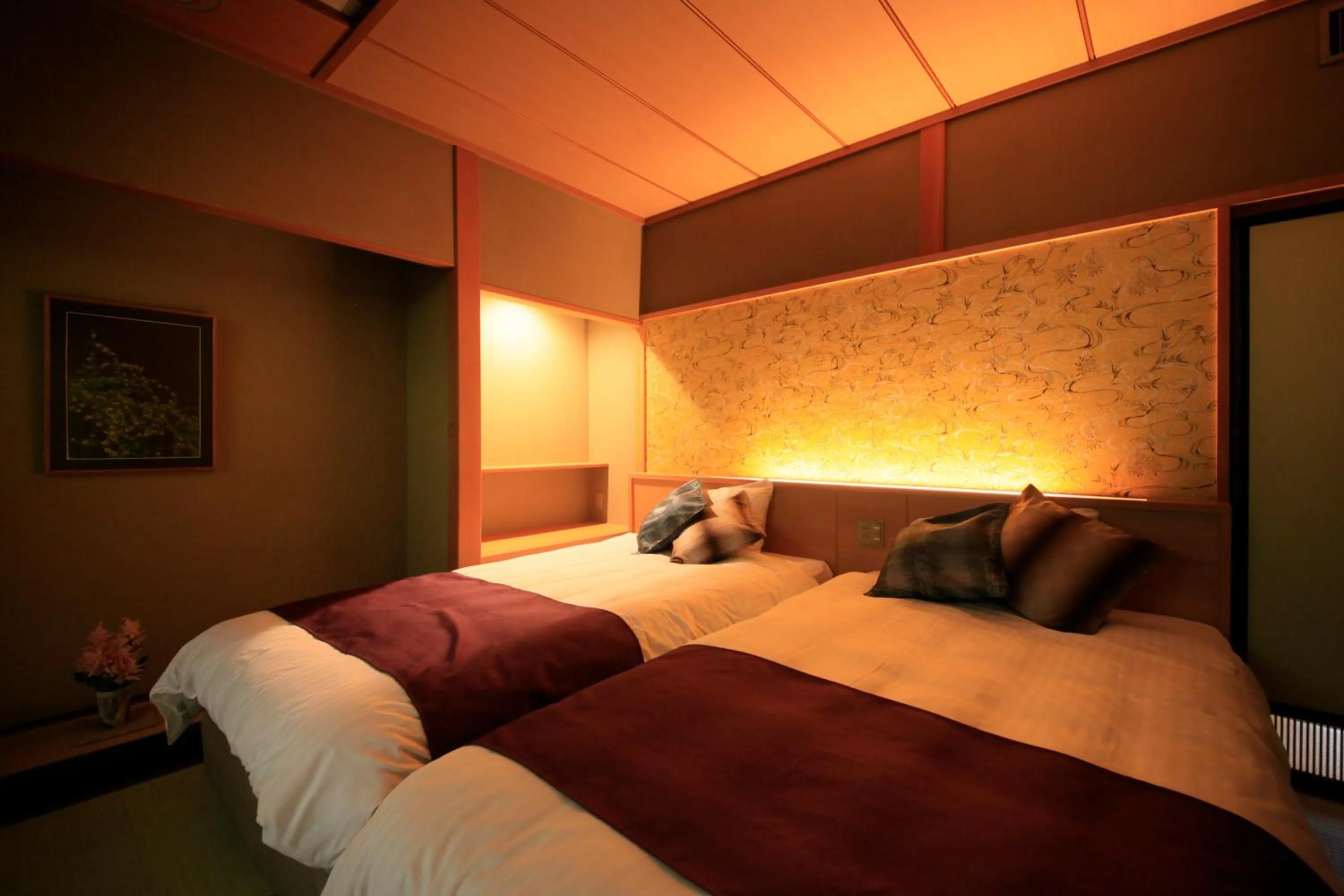 Bed in Shikitei Morioka TsunagiOnsen
