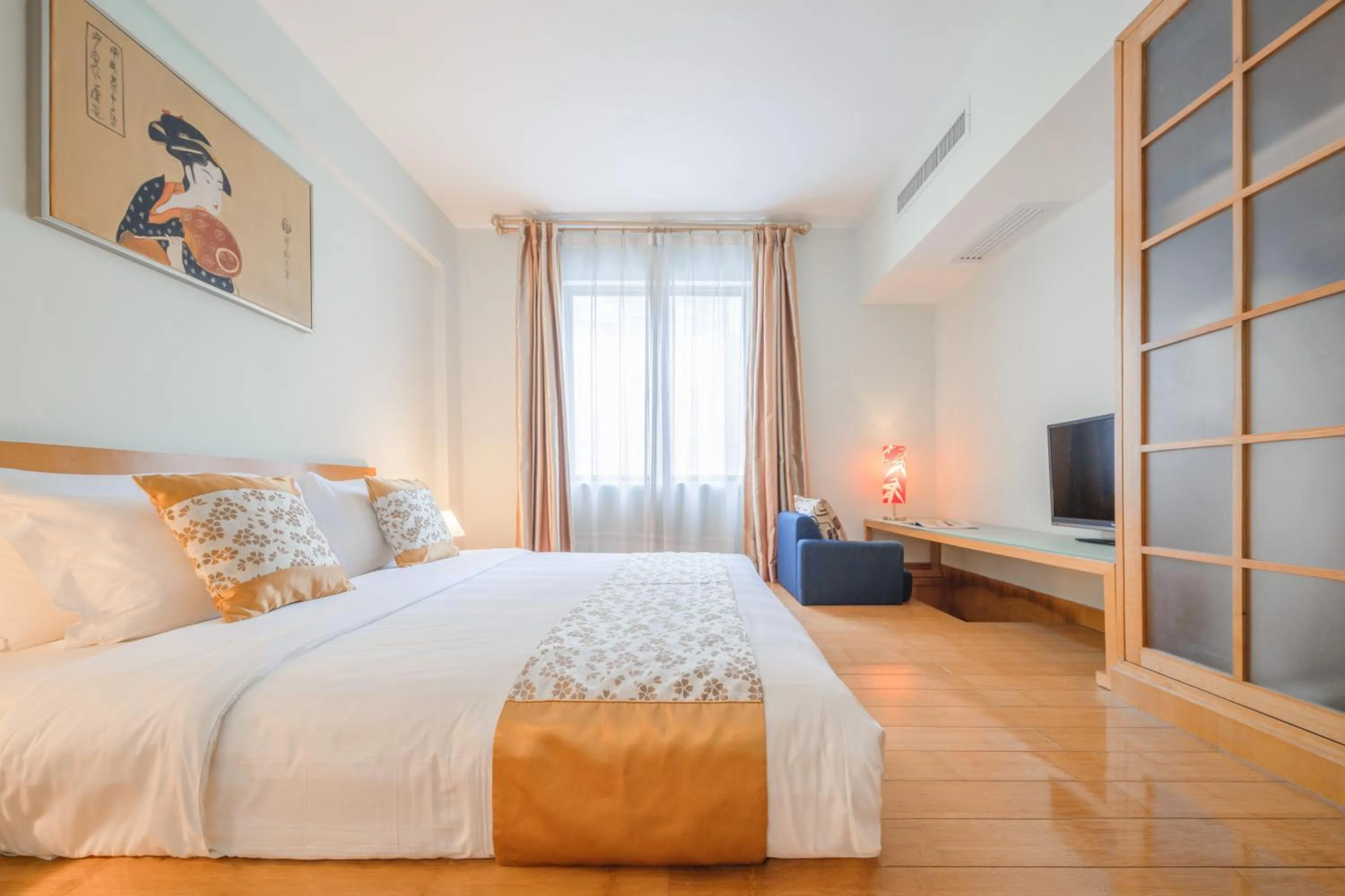 Bed in Shanshui Trends Hotel - Huaqiangbei