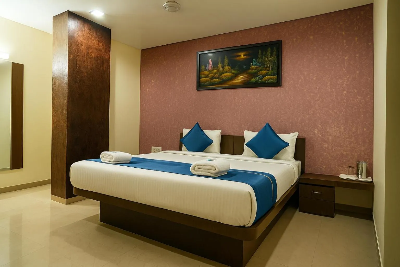 Bed in Hotel Avon International