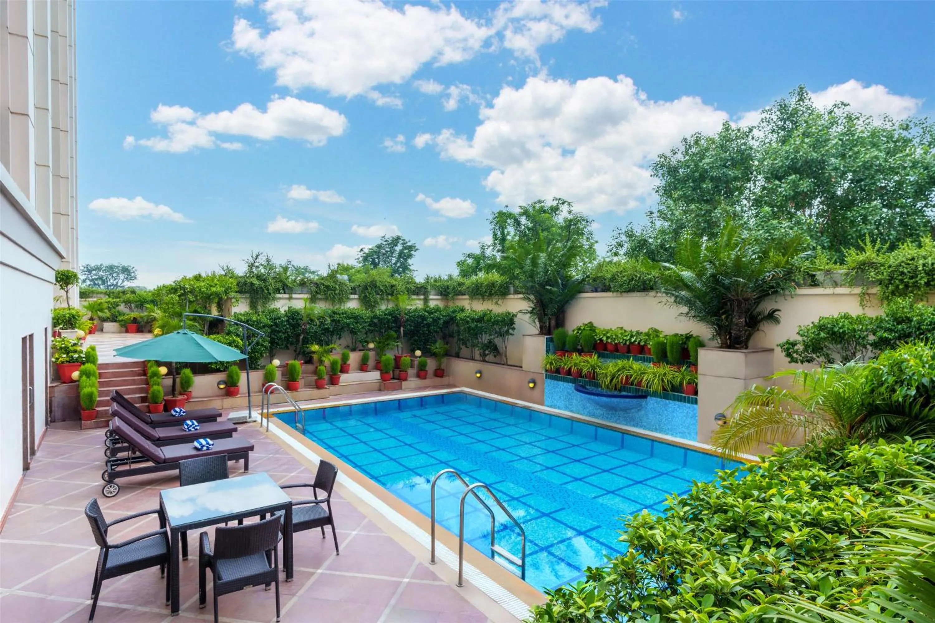 Pool view in Radisson Hotel Varanasi