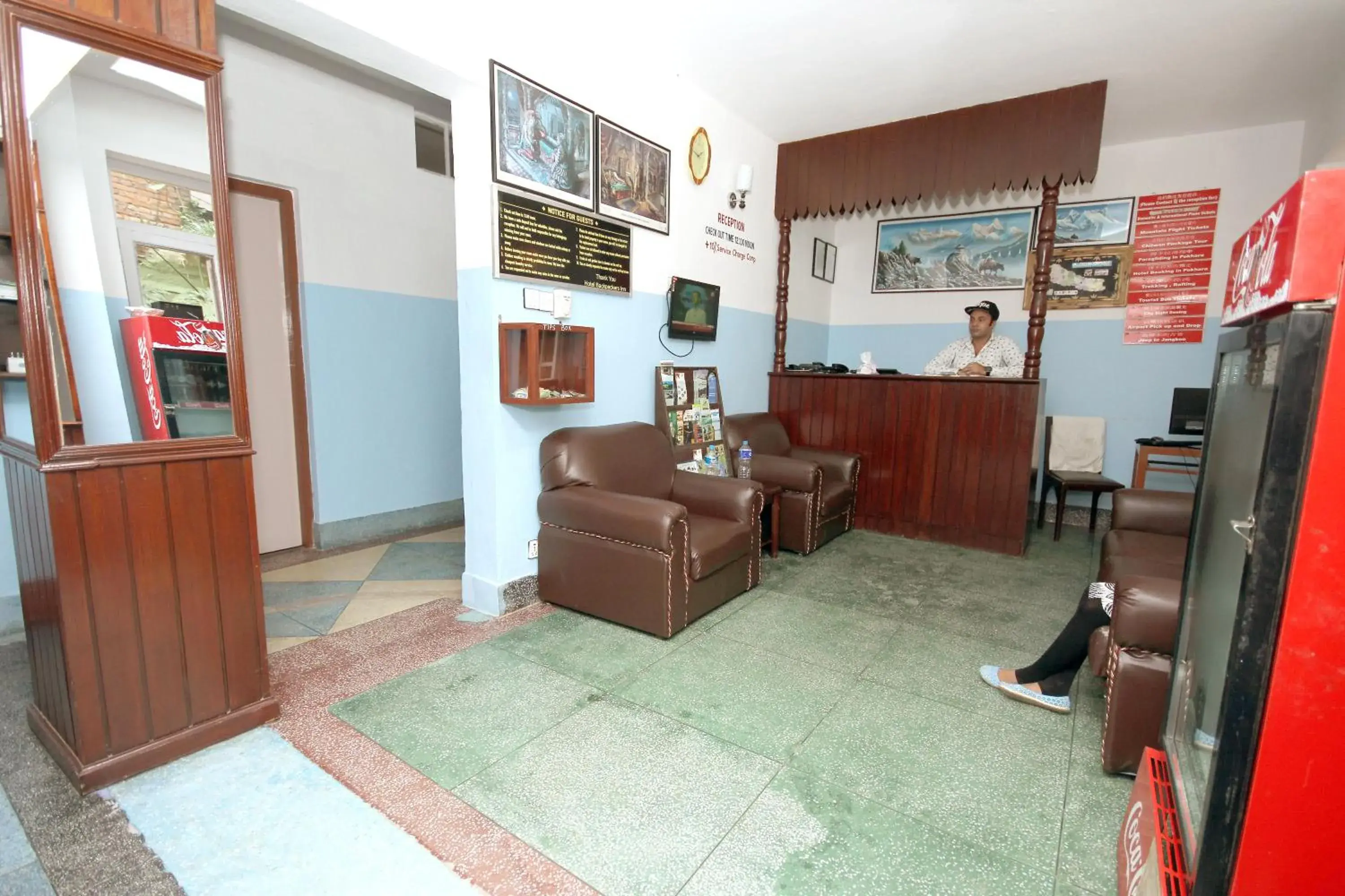 Lobby or reception in hotel Backpackers inn Lobby or reception in hotel Backpackers inn