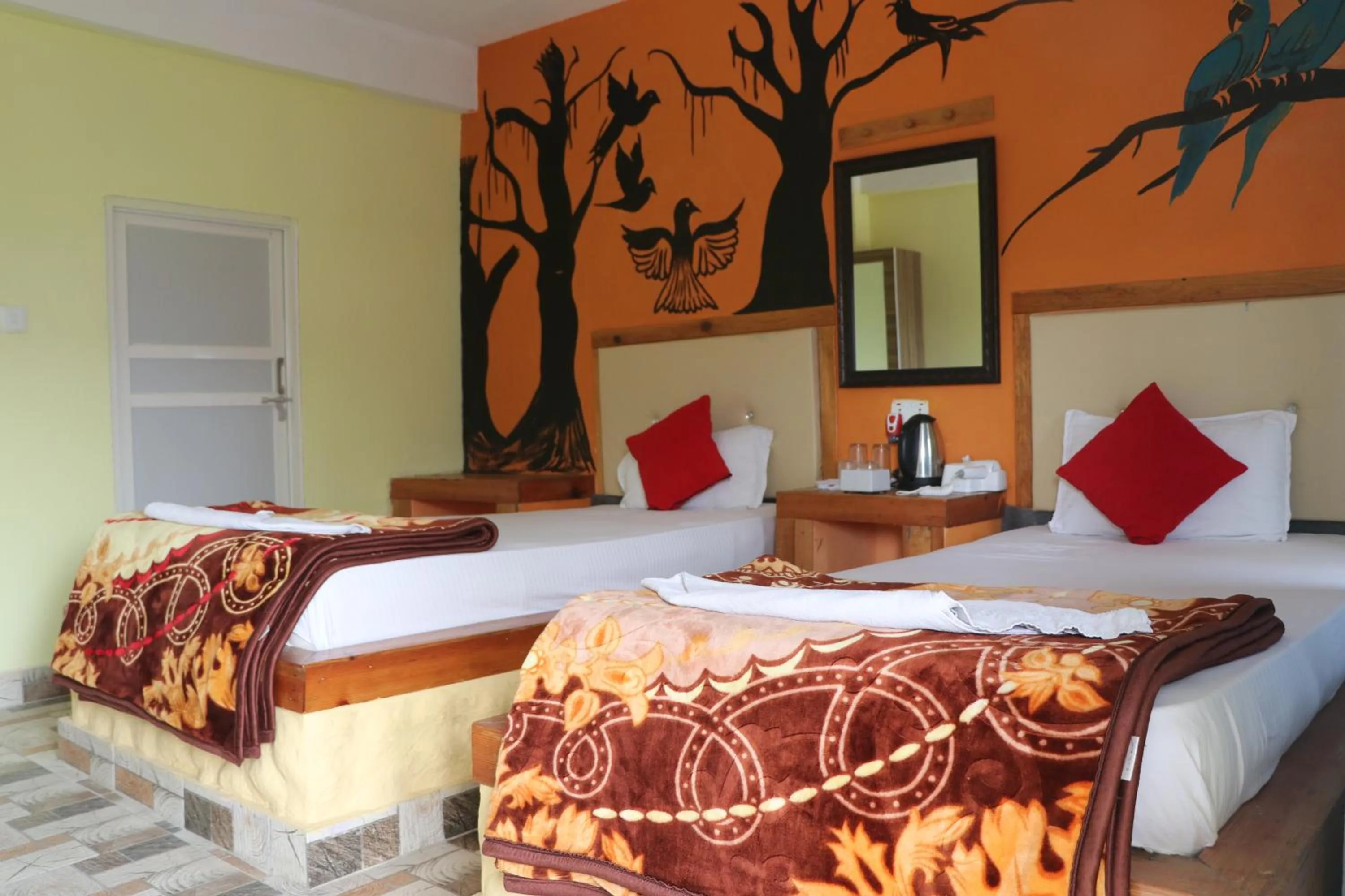 Bed in Hong Qi Hotel