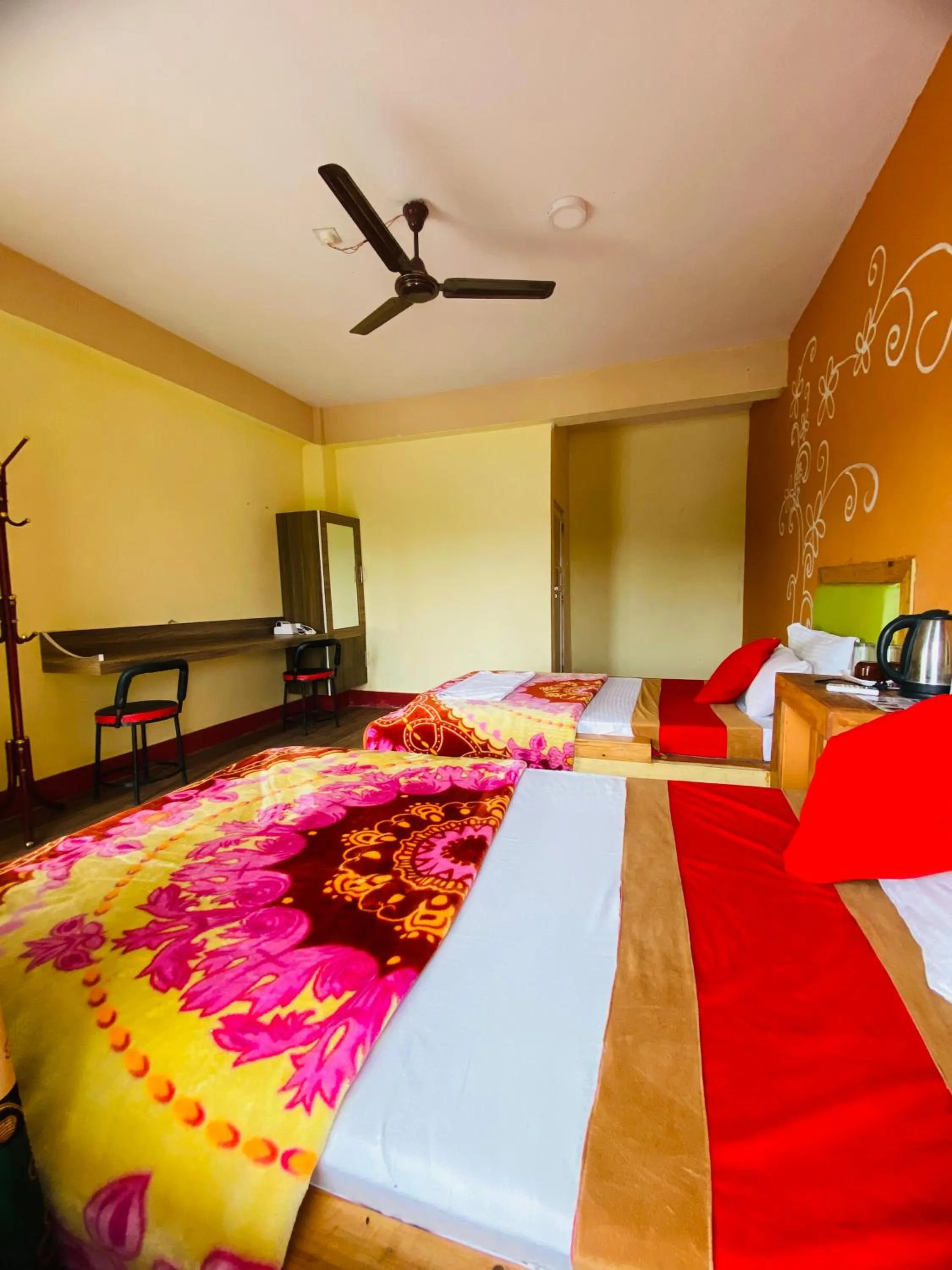 Bed in Hong Qi Hotel