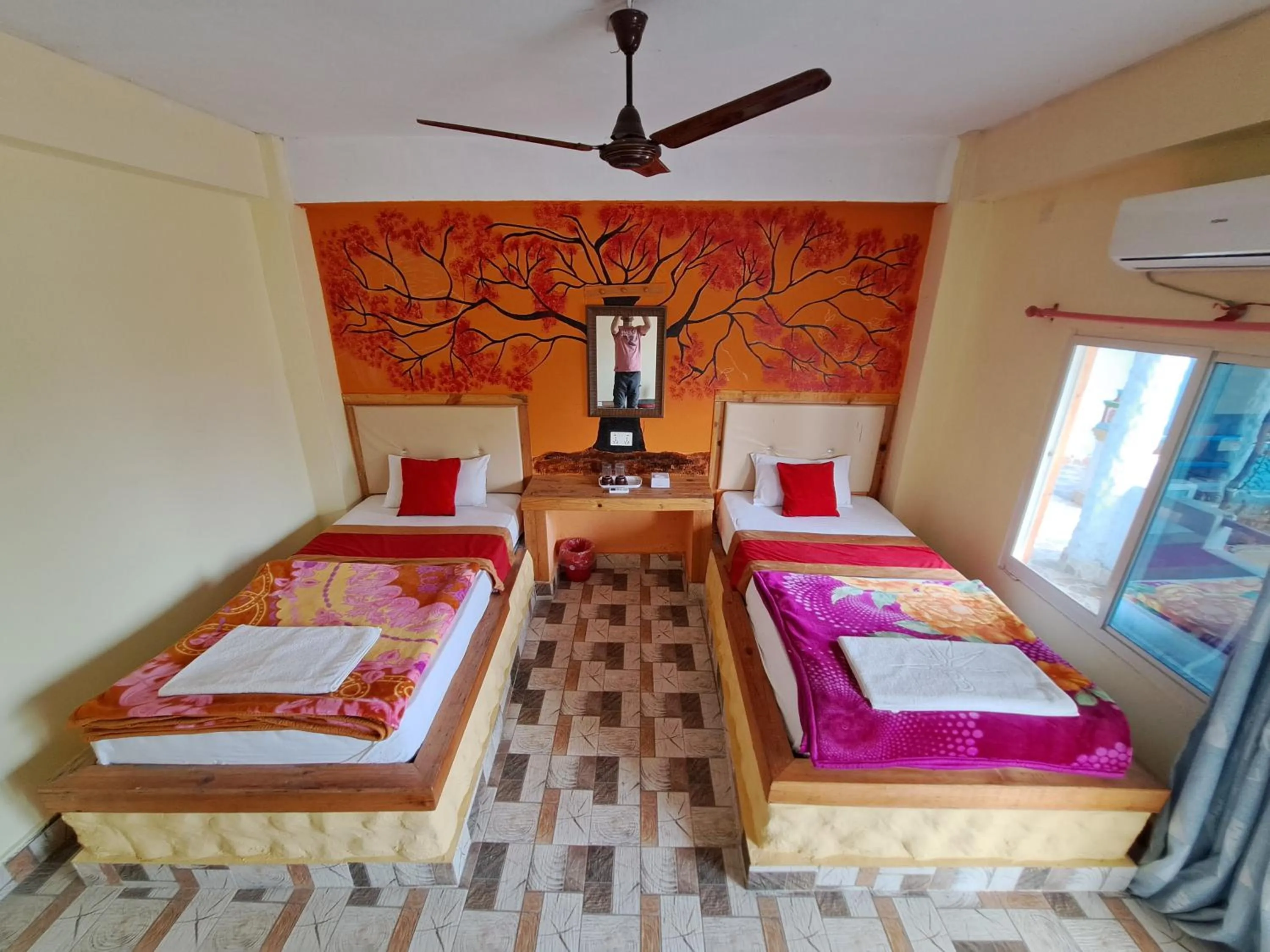 Bed in Hong Qi Hotel