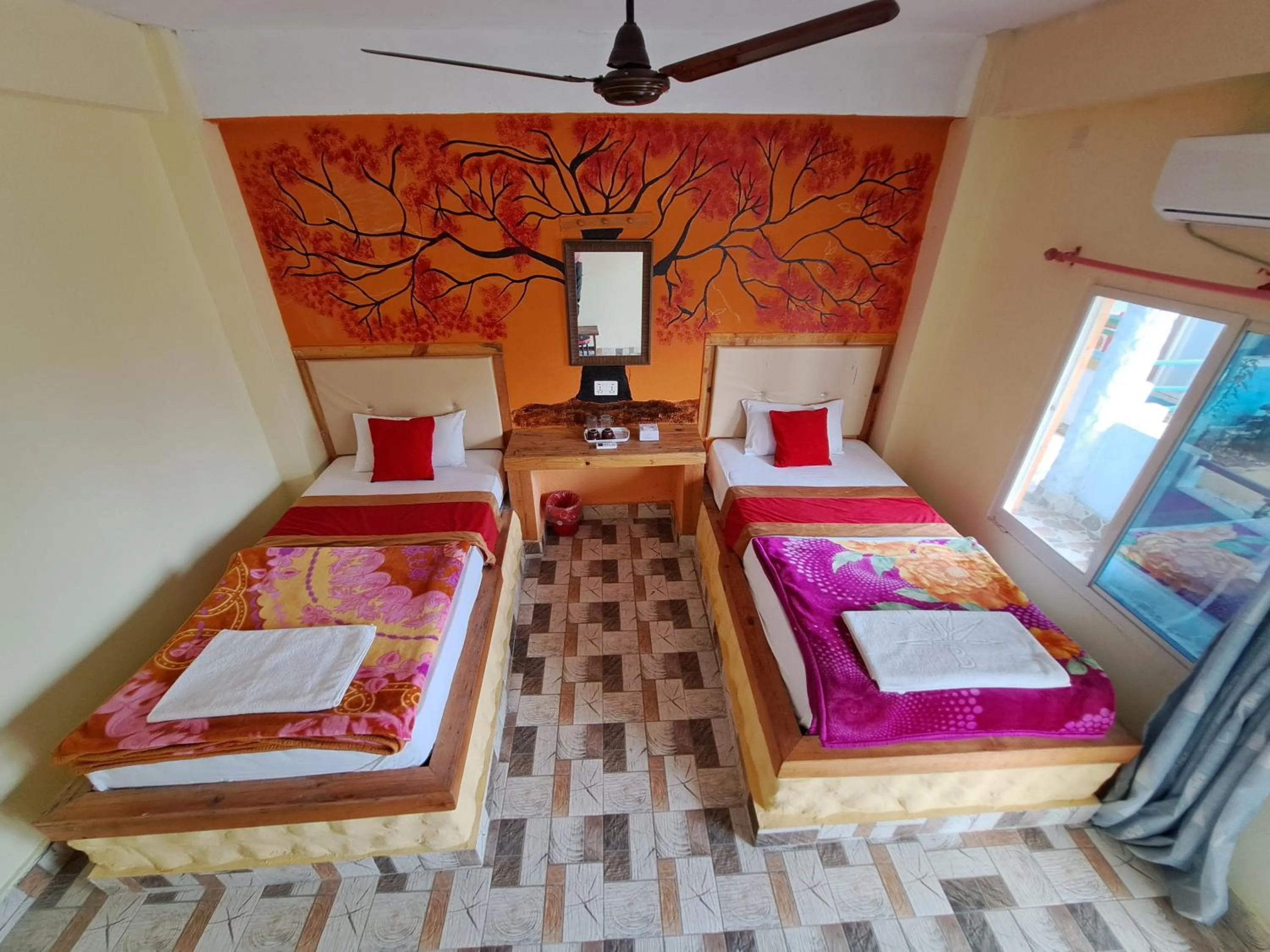 Bed in Hong Qi Hotel