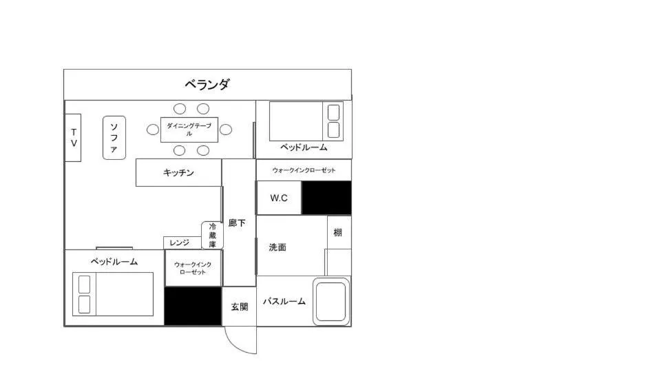 Floor plan in A.T. Hotel Hakata