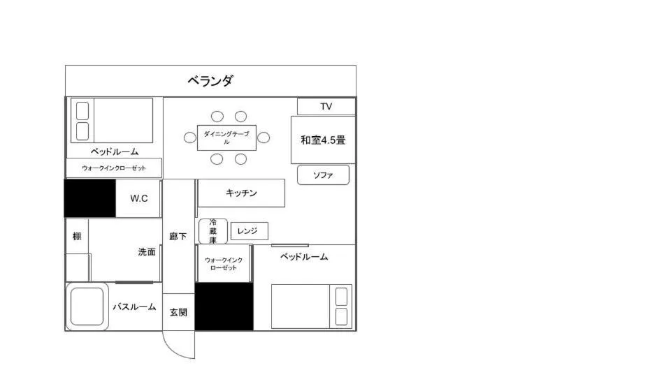 Floor plan in A.T. Hotel Hakata