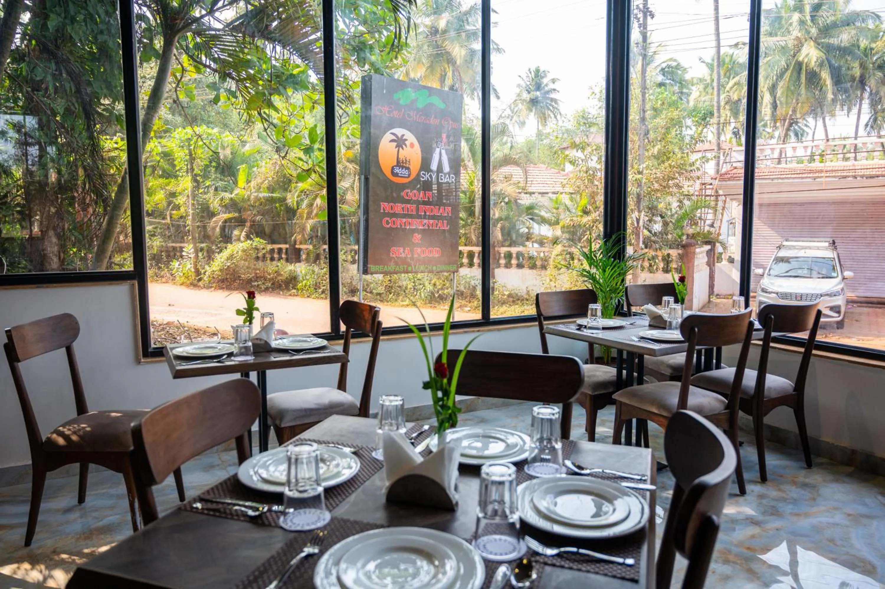 Restaurant/places to eat in Hotel Meraden Opus , Anjuna Beach Goa