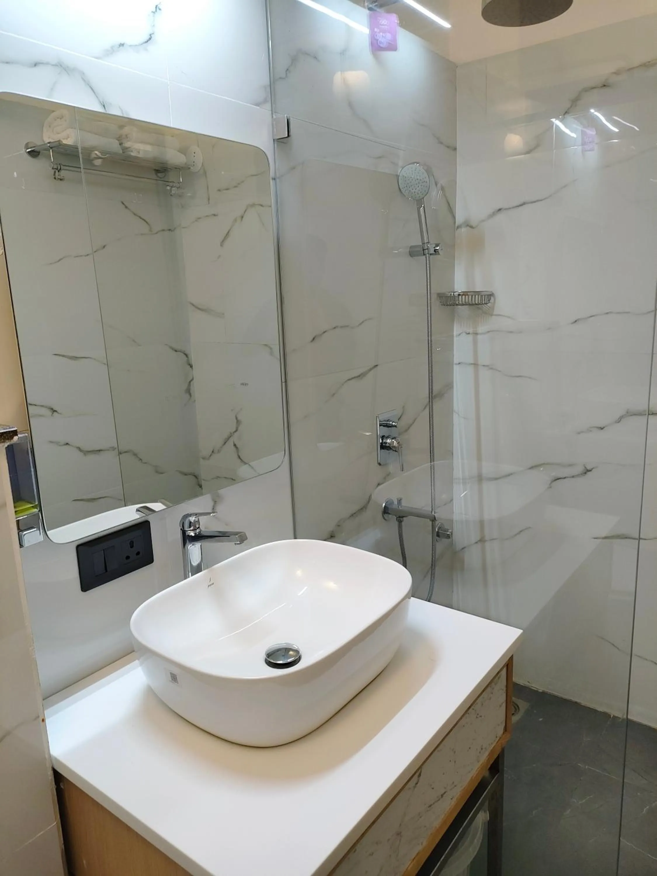 Bathroom in Hotel Meraden Opus , Anjuna Beach Goa