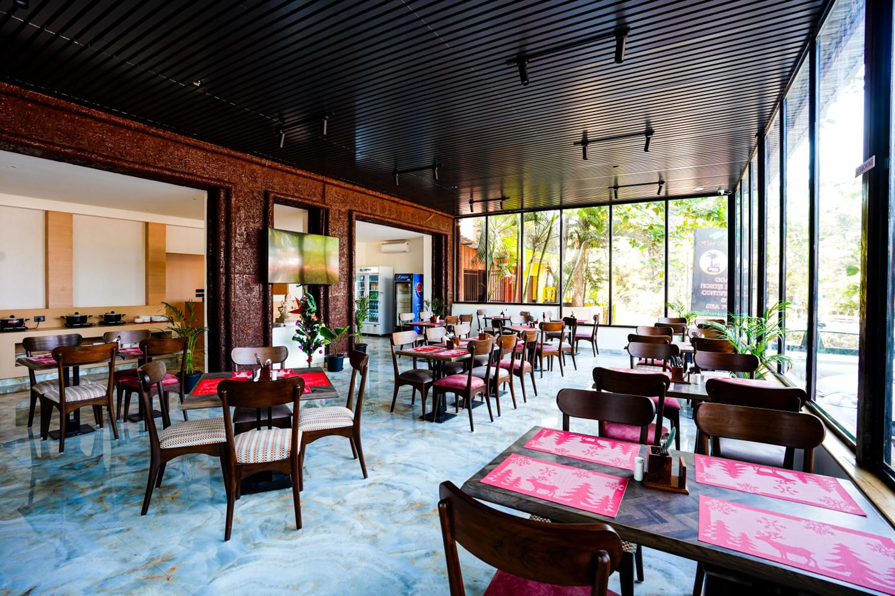 Restaurant/places to eat in Hotel Meraden Opus , Anjuna Beach Goa