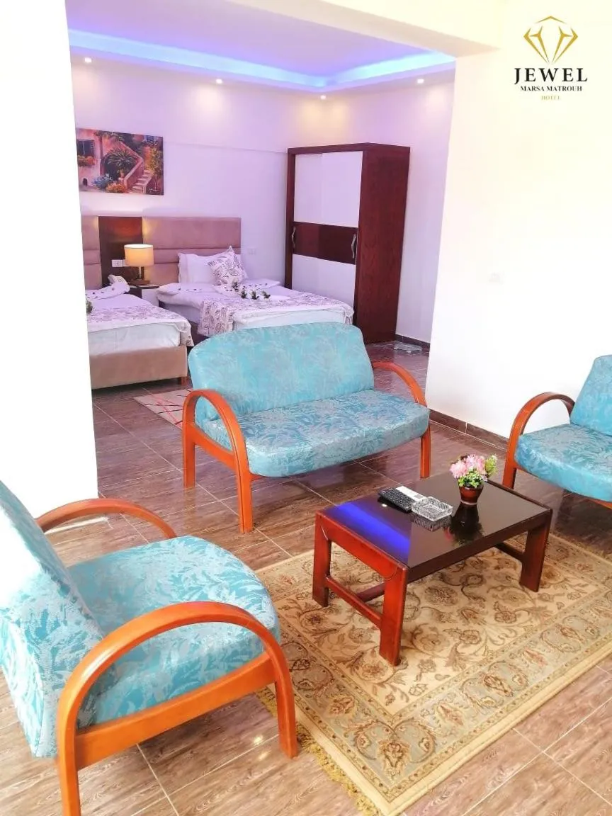 Seating area, Bed in Jewel Matrouh Hotel