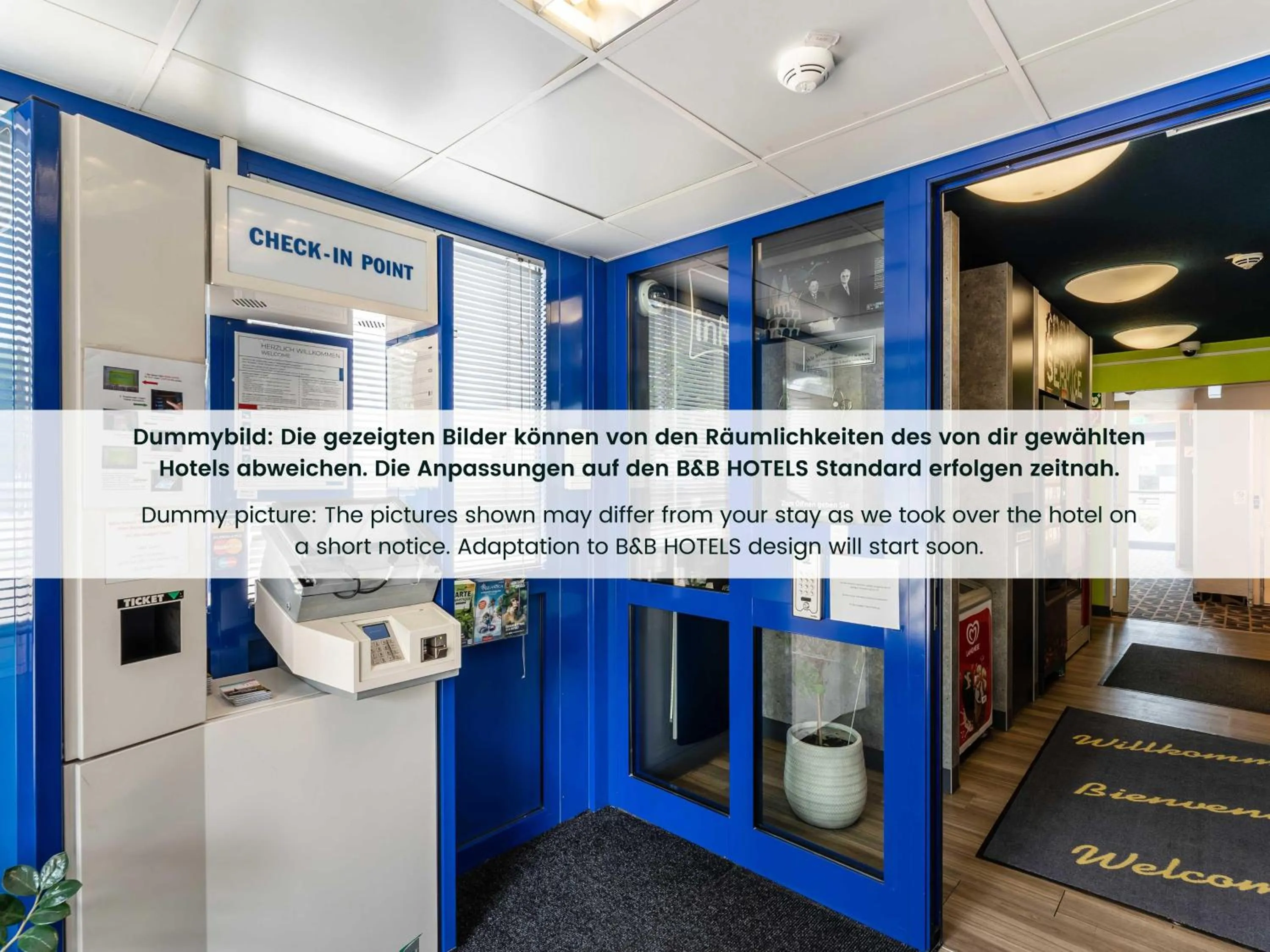 Lobby or reception in ibis budget Leipzig Messe