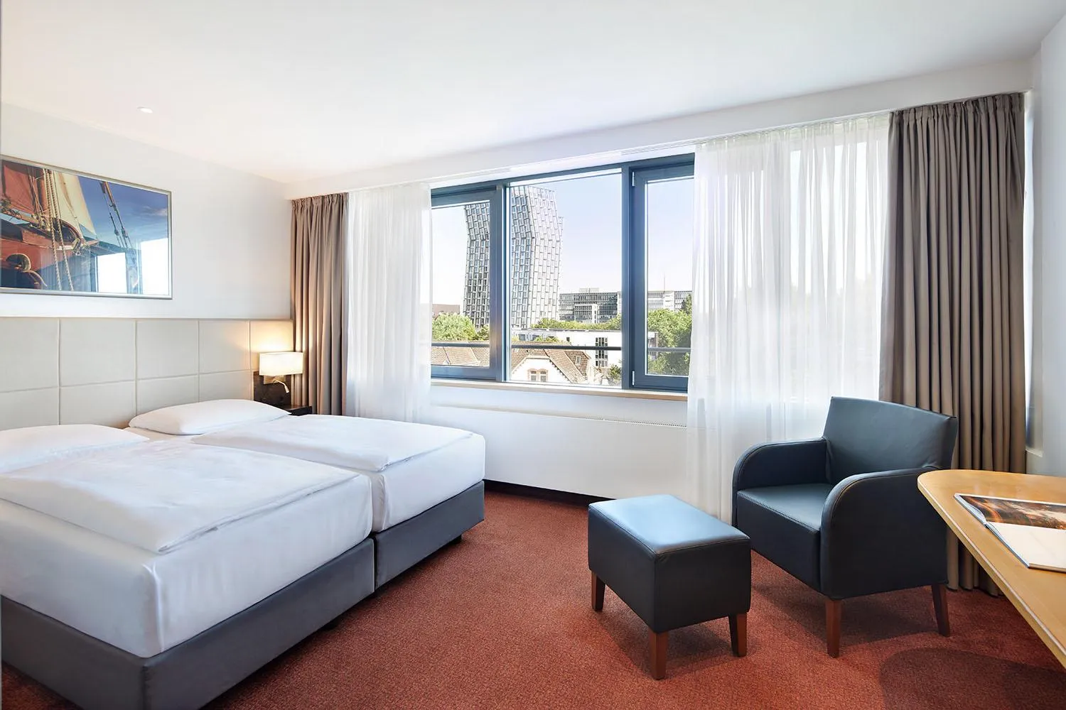 Bed in Hotel Hafen Hamburg