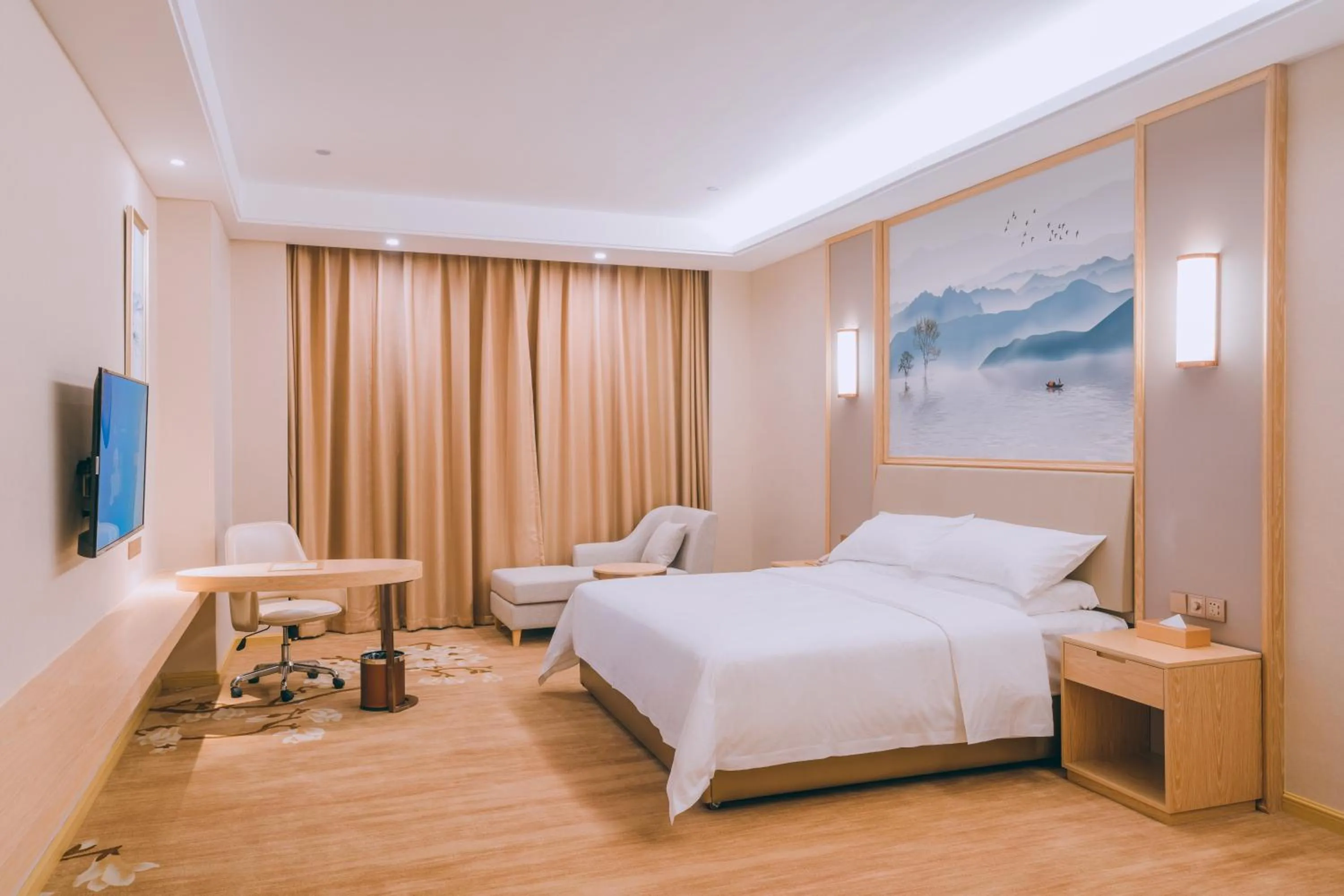 Bed in Vienna International Hotel (Lianjiang Avenue Xinyuan International Plaza)