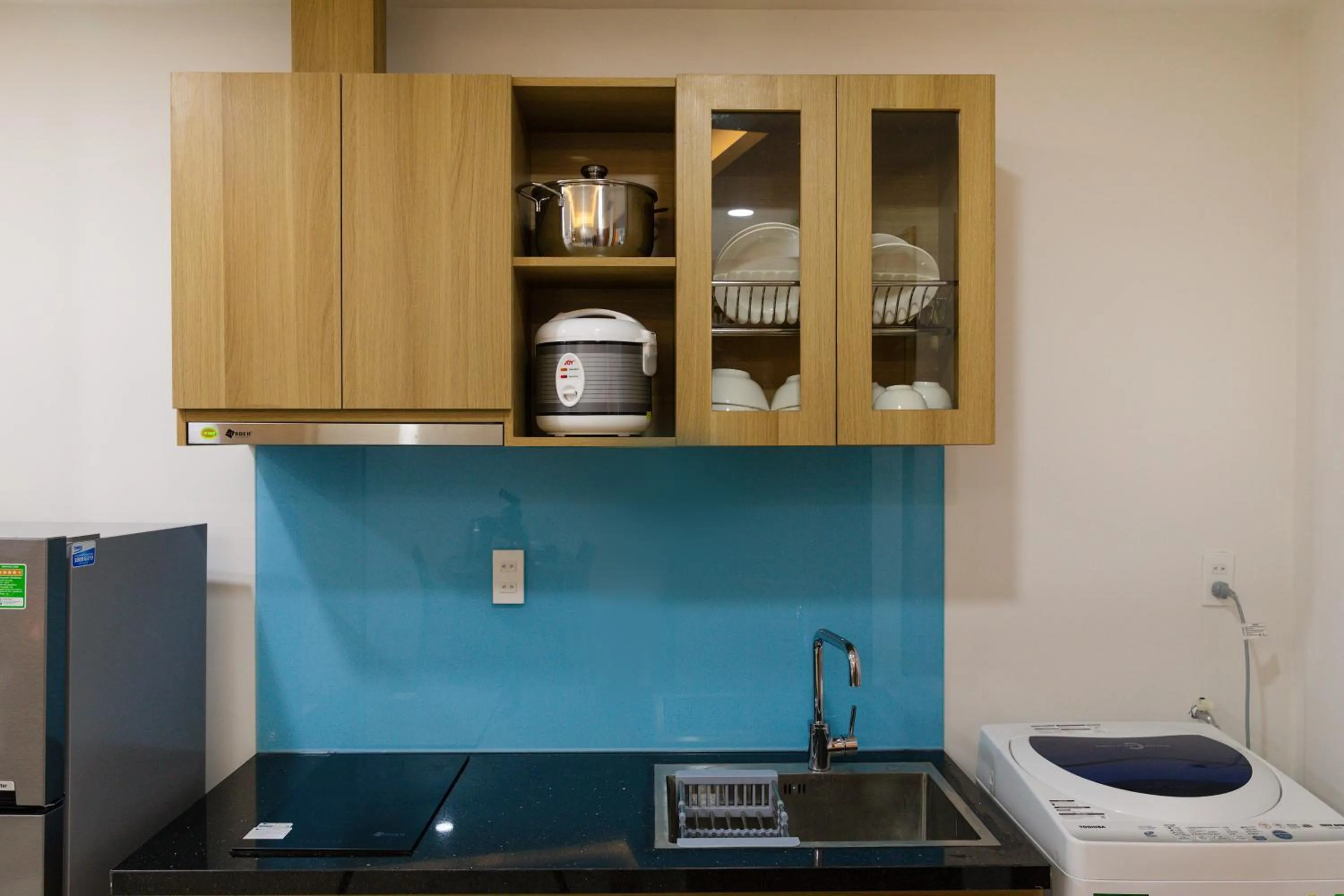 Kitchen or kitchenette in XO Hotel & Apartments