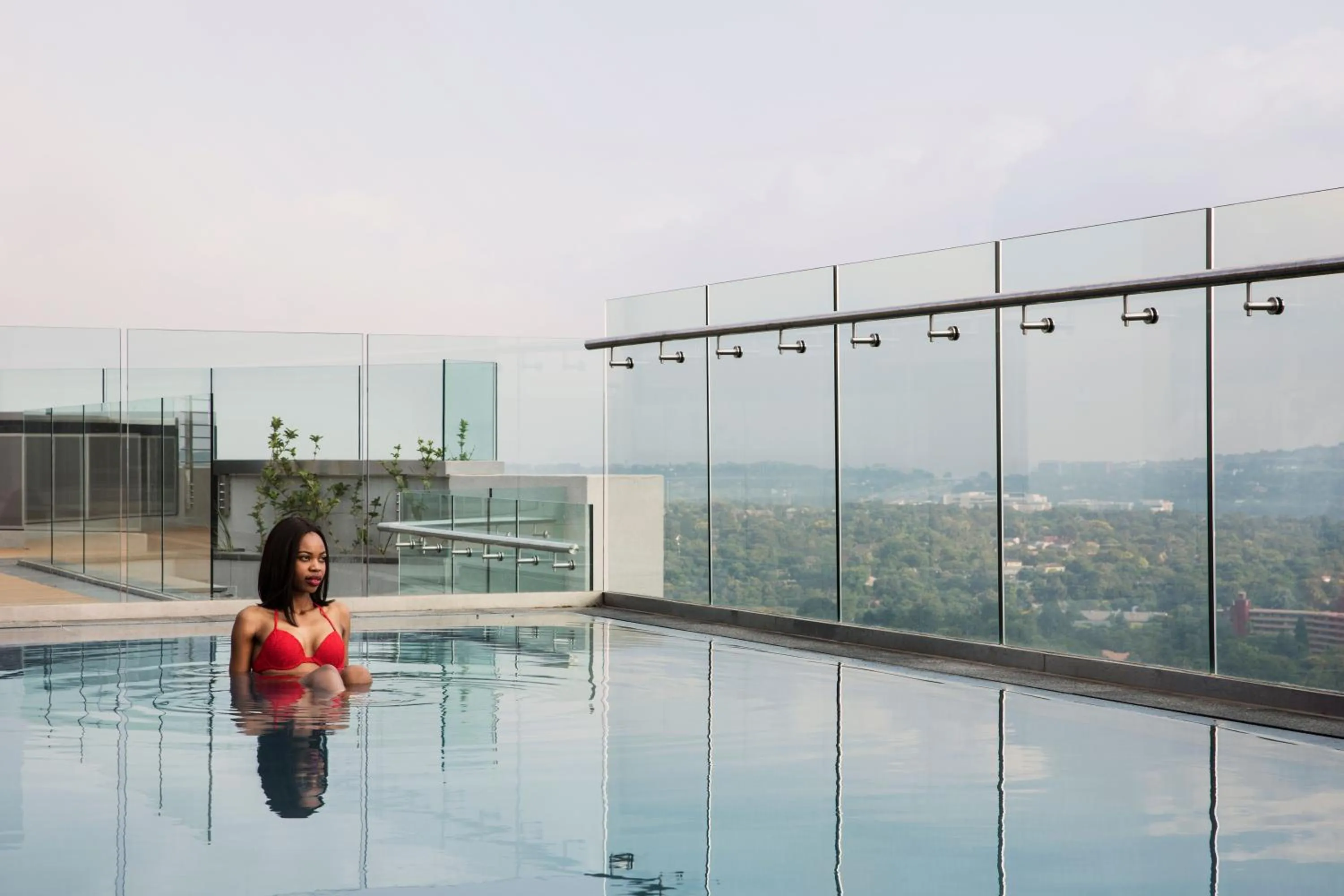 Pool view in The Capital Trilogy Menlyn Maine