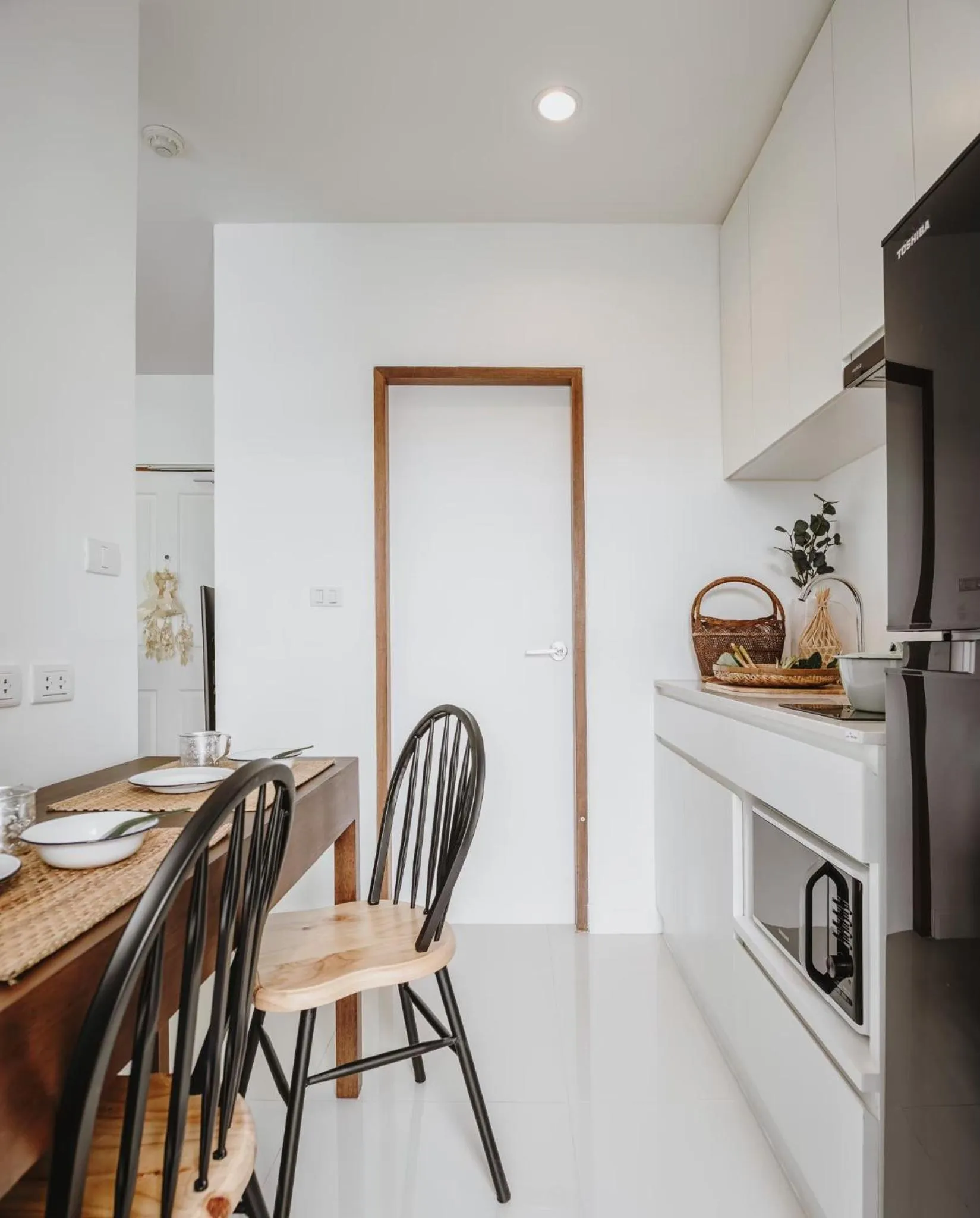 Kitchen or kitchenette in Siamplaengna Residence สยามแปลงนา เรสซิเดนท์