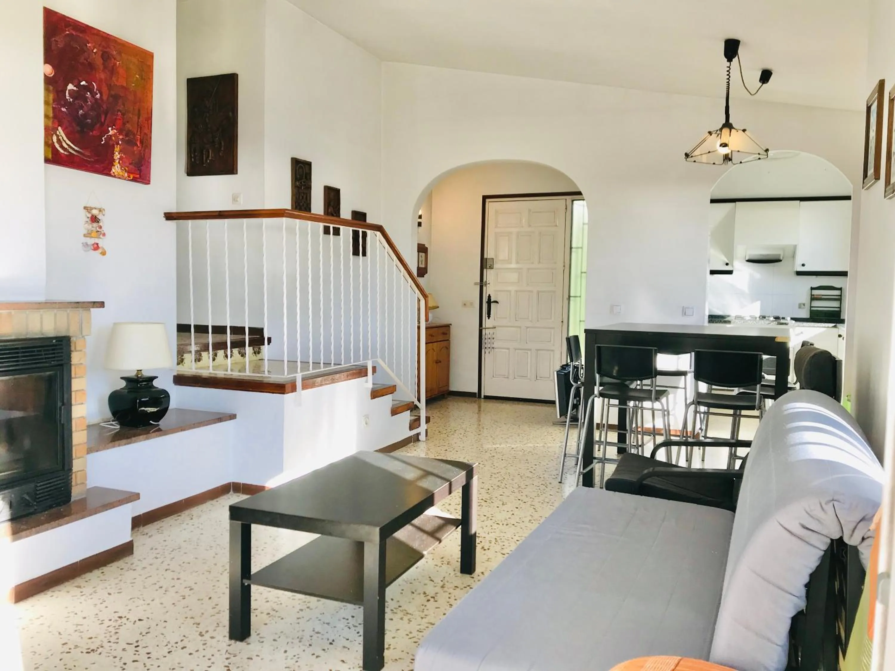 Living room in Mediterranean Villa Investingspain sea view and pool