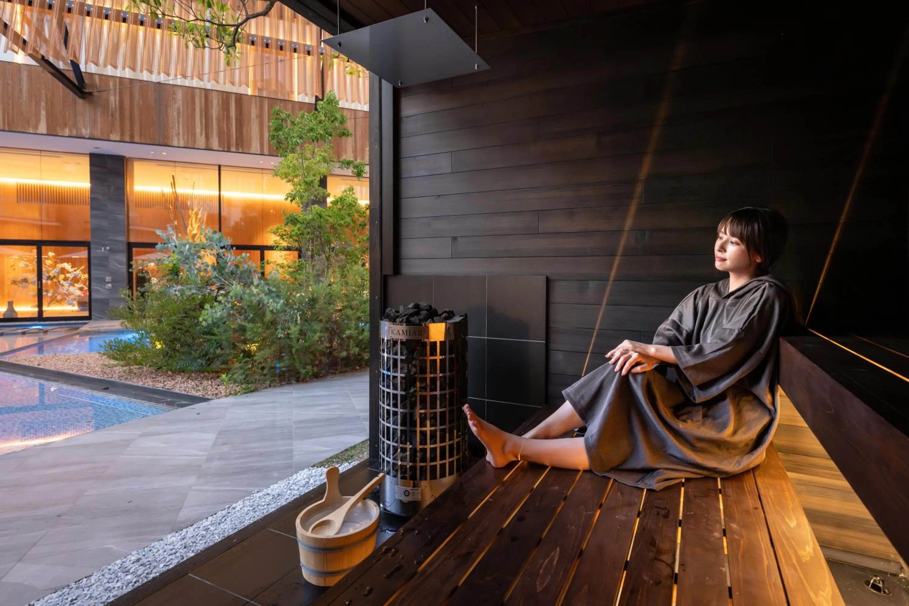 Sauna in Garden Terrace Fukuoka