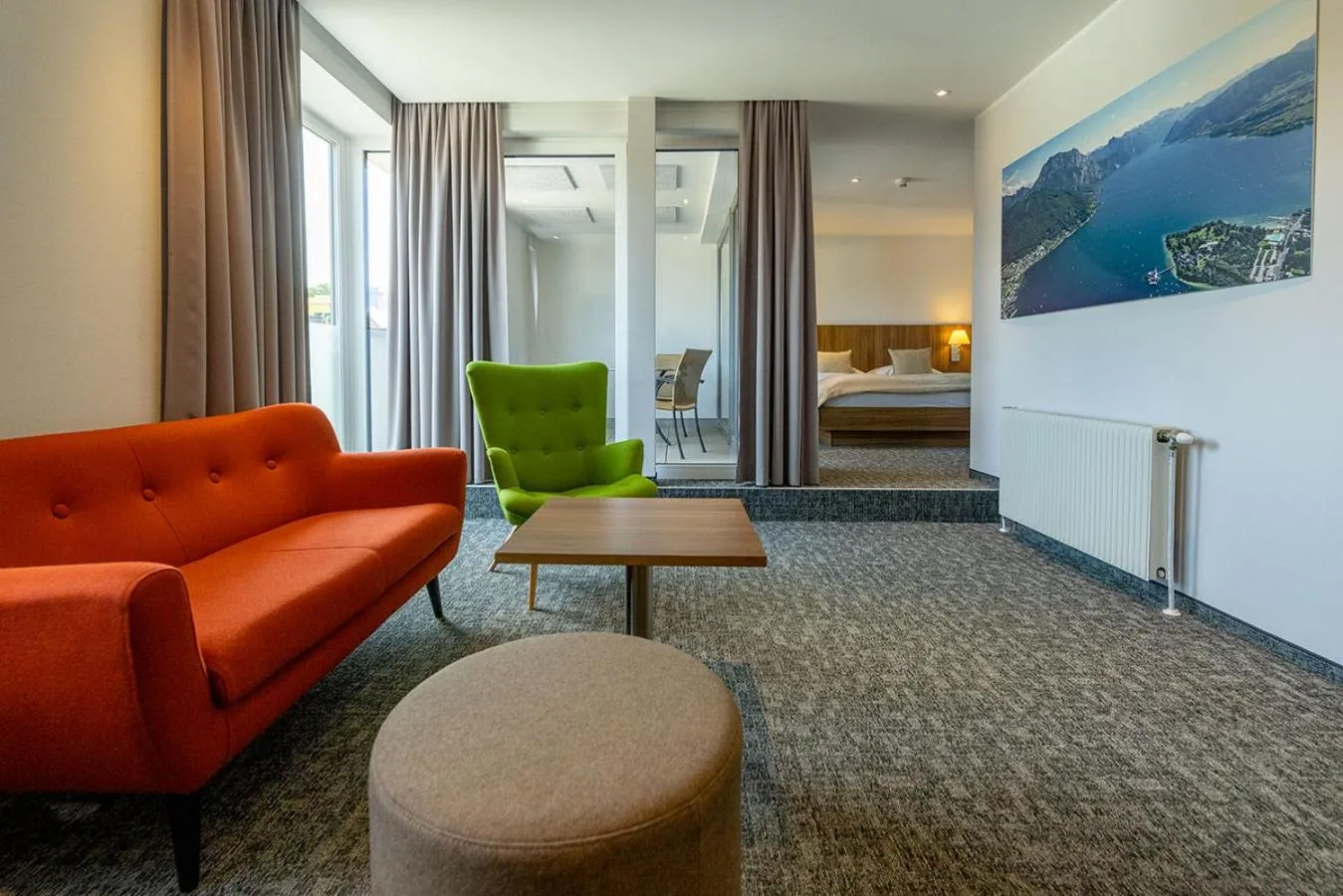 Living room, Bed in Seehotel im Weyer