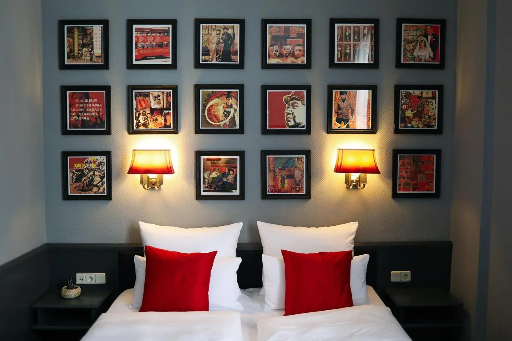 Decorative detail, Bed in Boutique Hotel Krone München Decorative detail, Bed in Boutique Hotel Krone München