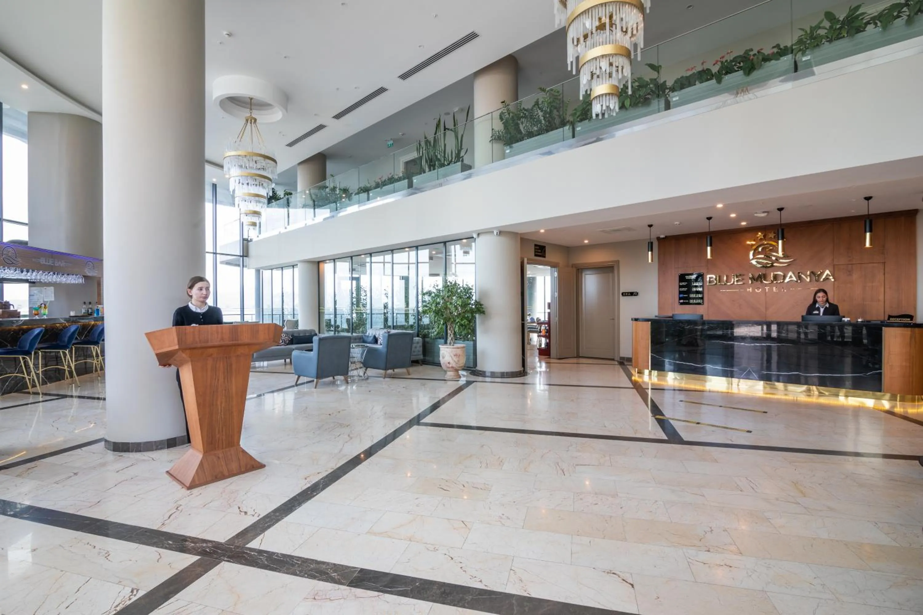 Lobby or reception in BLUE MUDANYA HOTEL