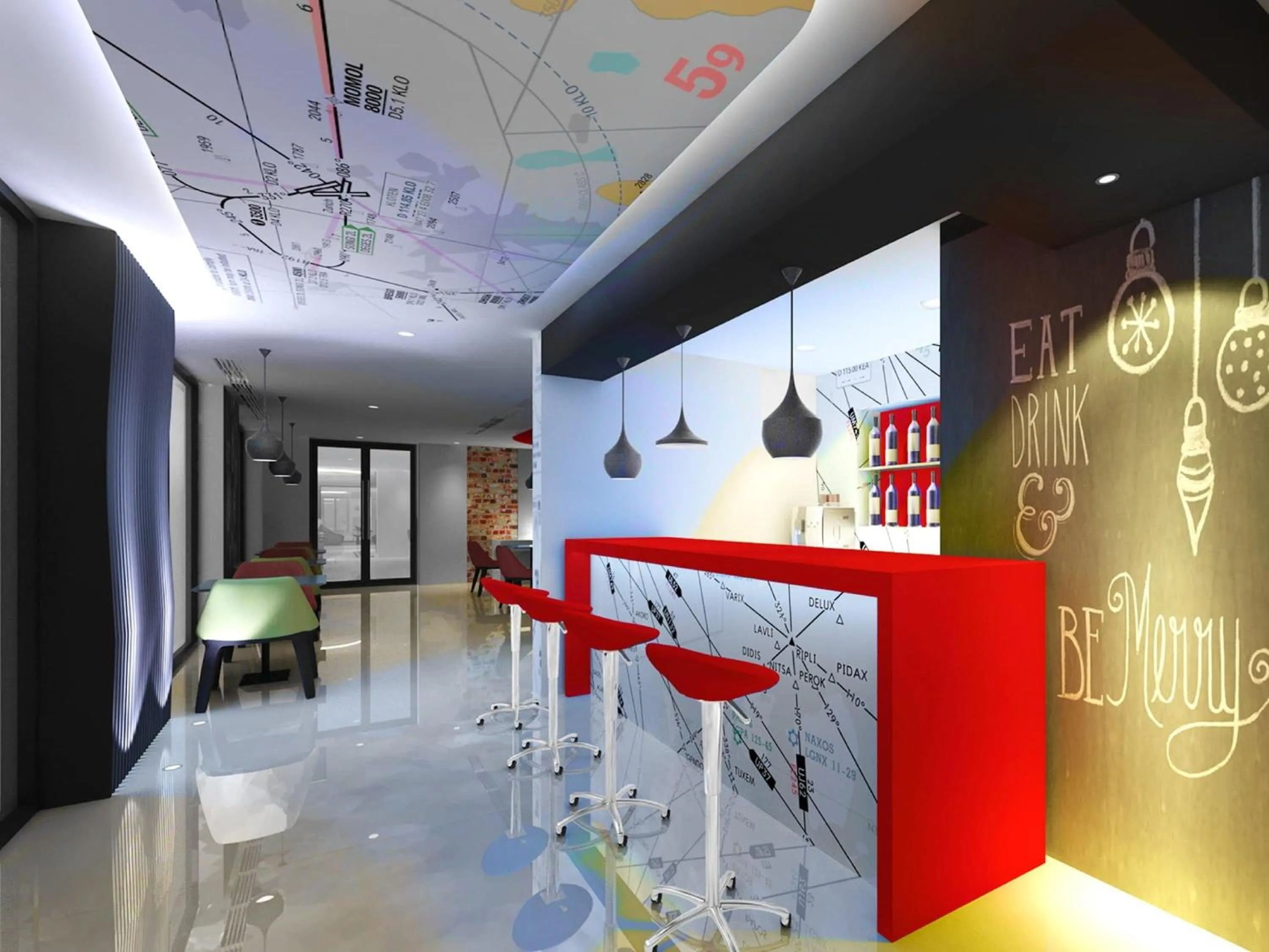 Lounge or bar in Ibis Styles Bucharest Airport