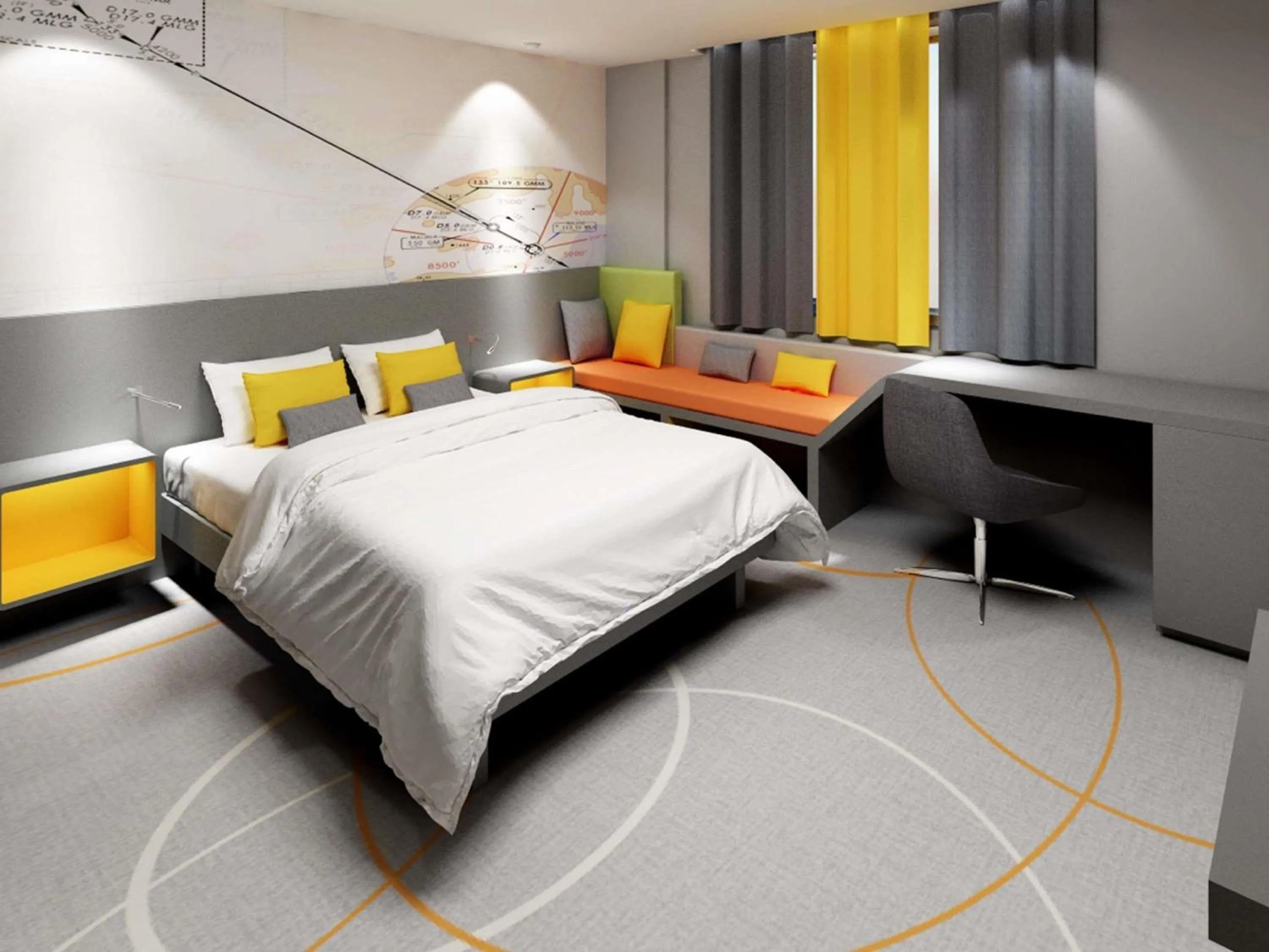 Bedroom, Bed in Ibis Styles Bucharest Airport