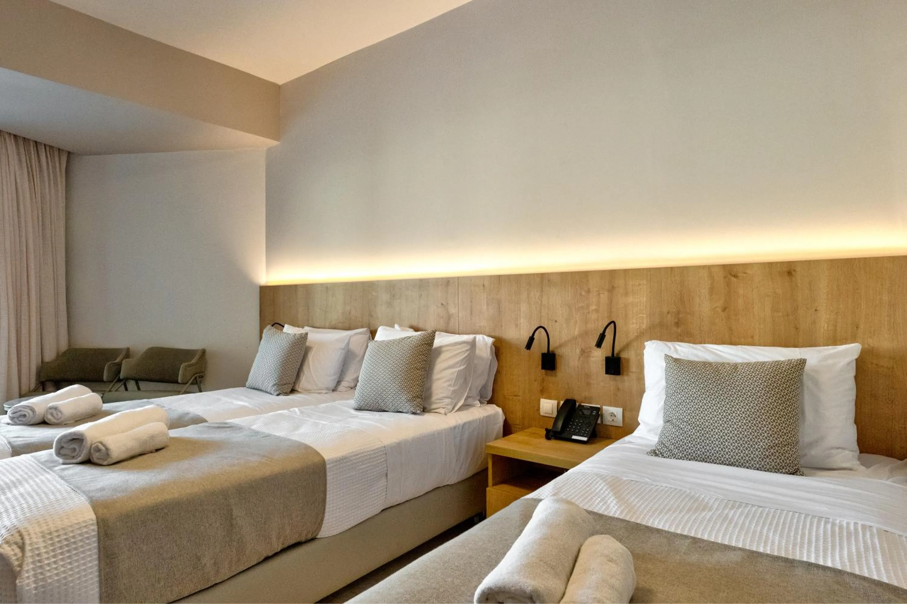 Bedroom, Bed in White Olive Elite Rethymno
