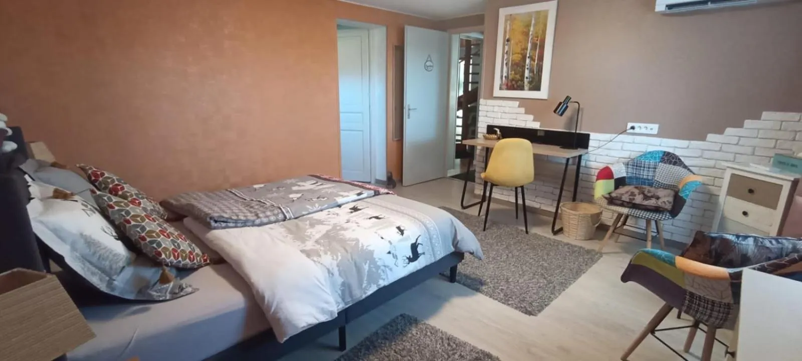 Bed in Chambres d'Hôtes de l'Avison