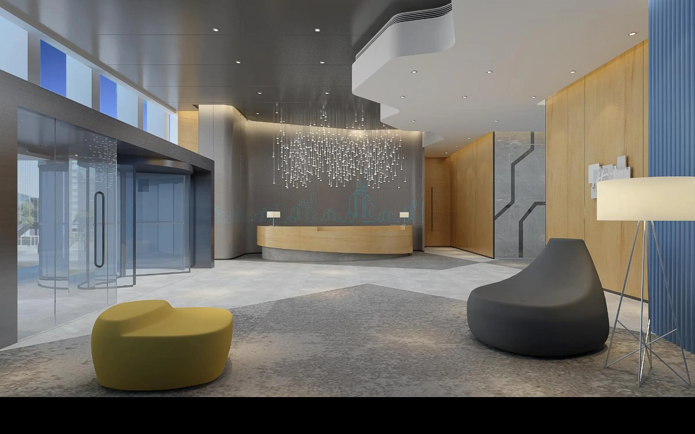 Lobby or reception in Holiday Inn Express Qingdao Innovation Park by IHG