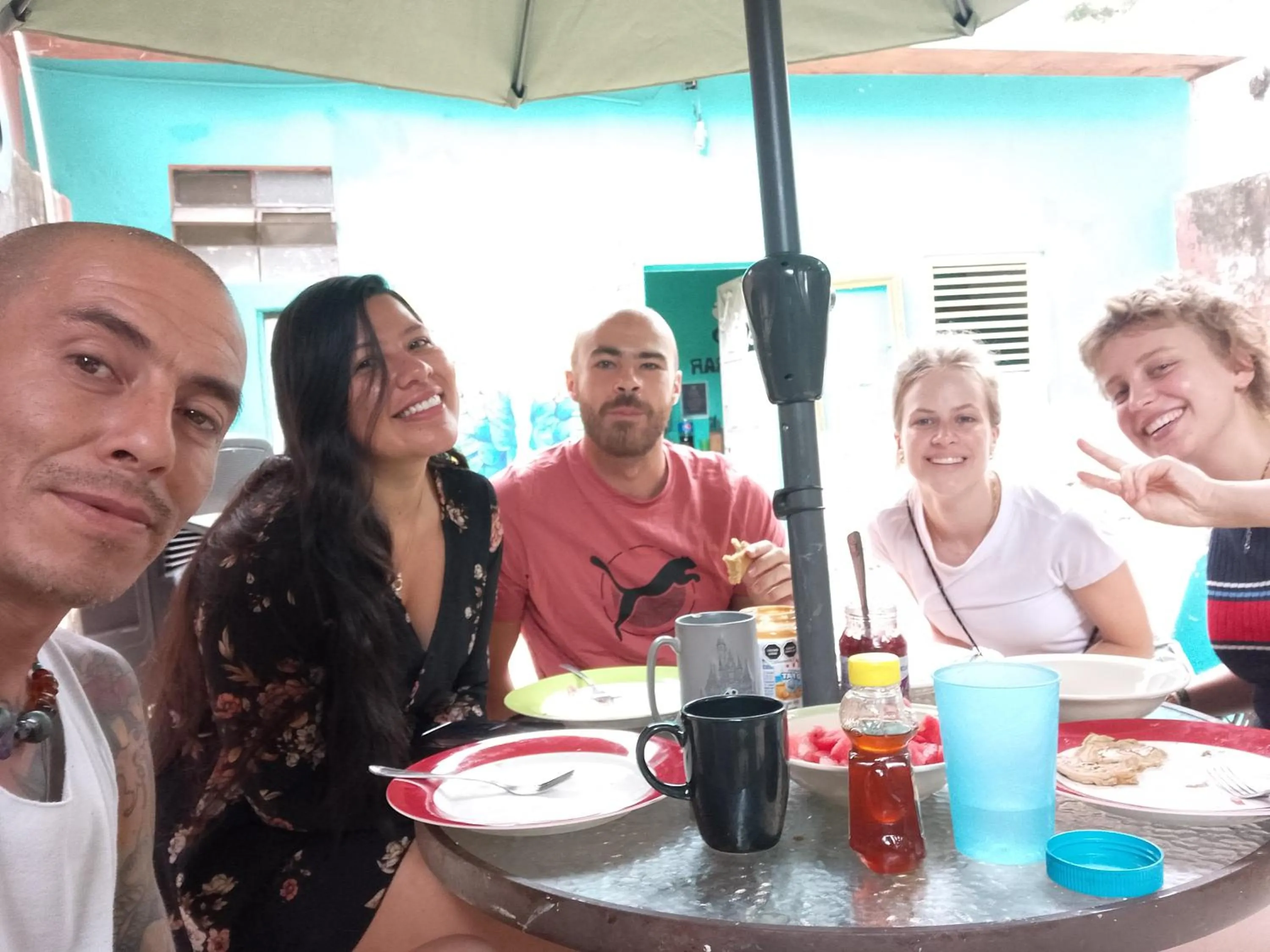 Breakfast in La Casa del Kéej Hostel