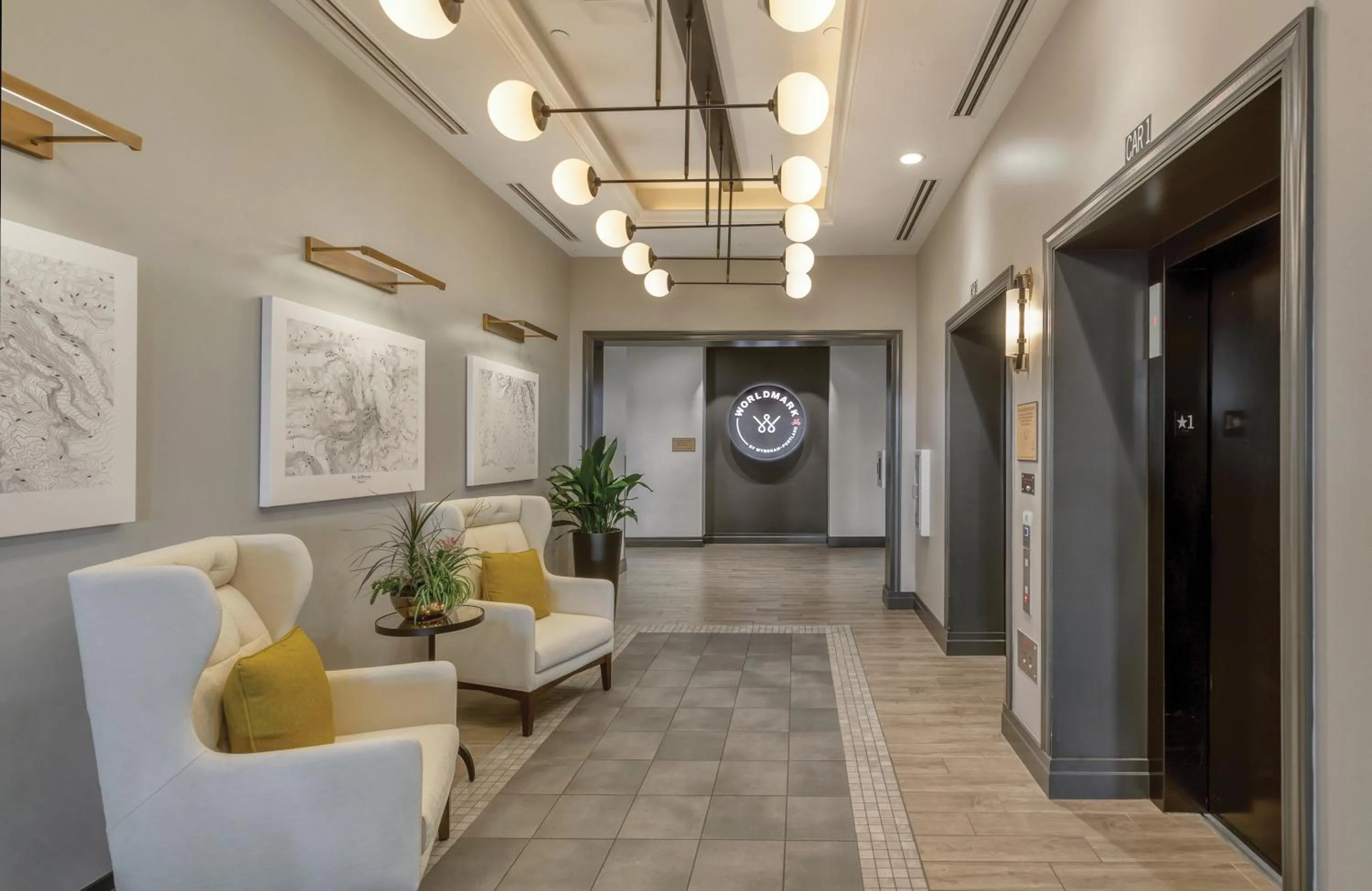 Seating area in WorldMark Portland Waterfront Park