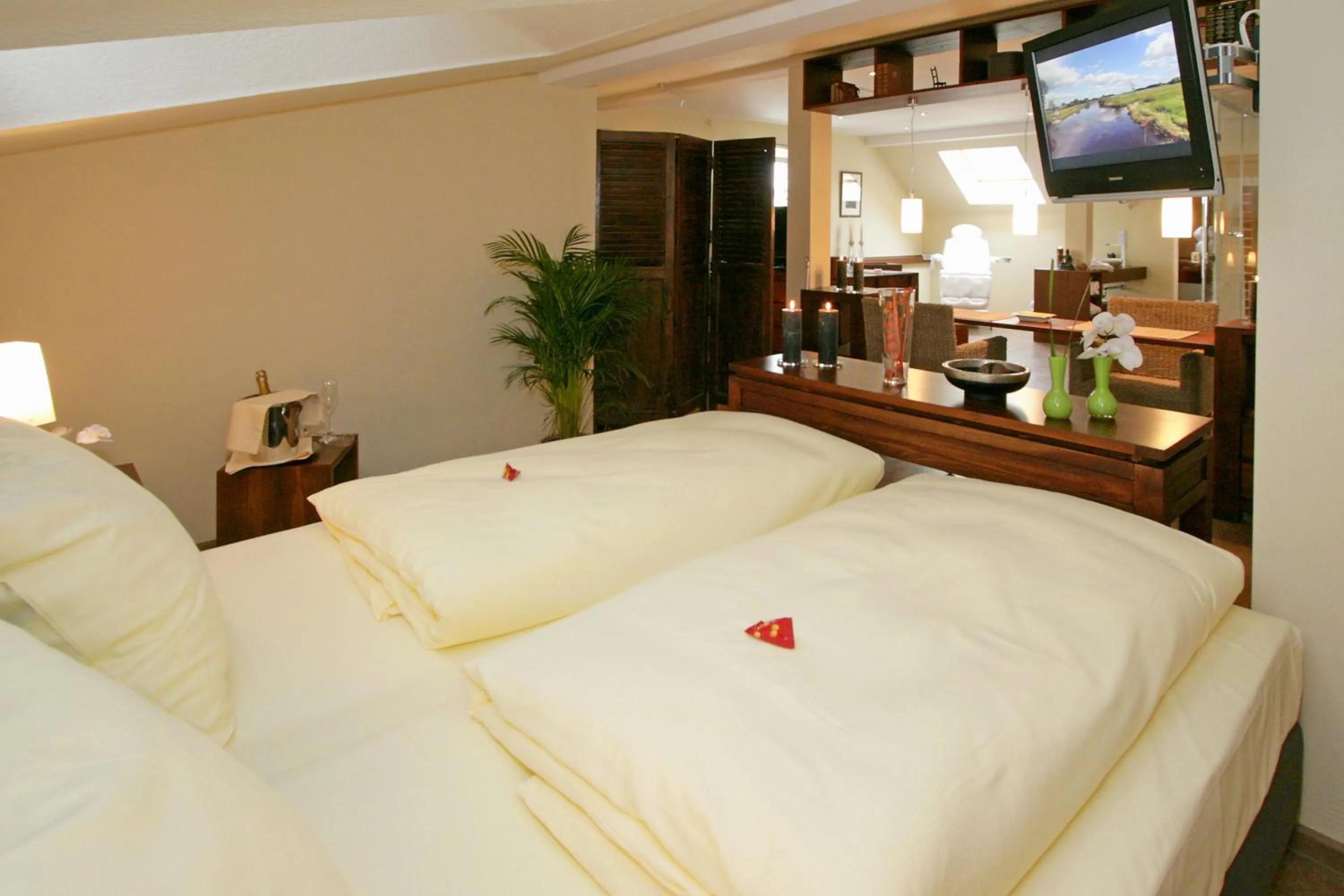 Bed in Hotel Dampfmühle