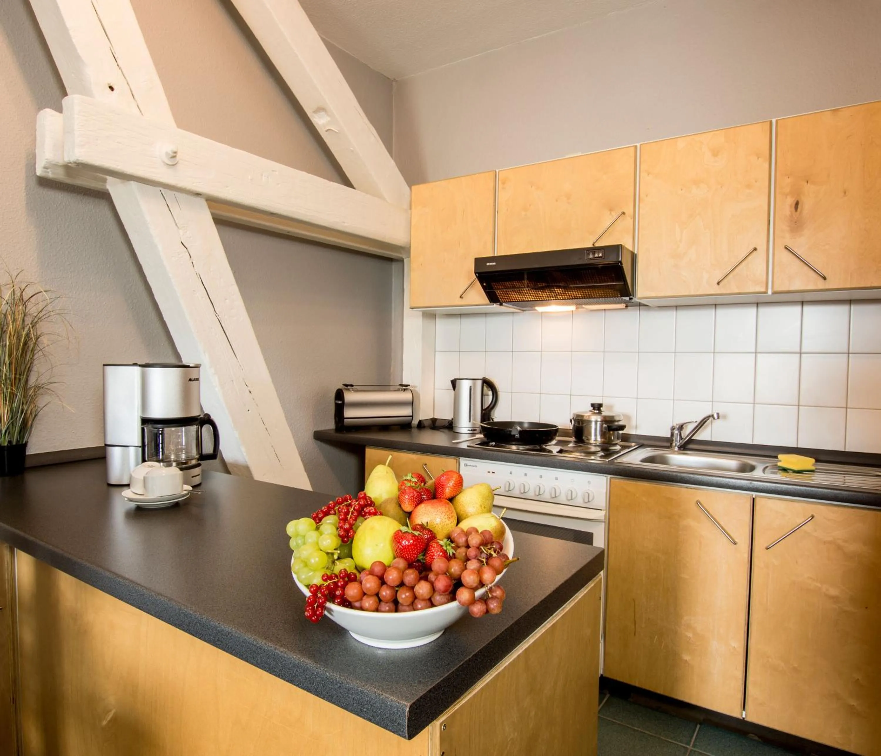 Kitchen or kitchenette in Hotel Dampfmühle