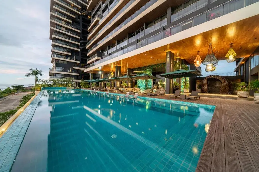 Swimming pool in The Reef Island Resort Mactan, Cebu Swimming pool in The Reef Island Resort Mactan, Cebu
