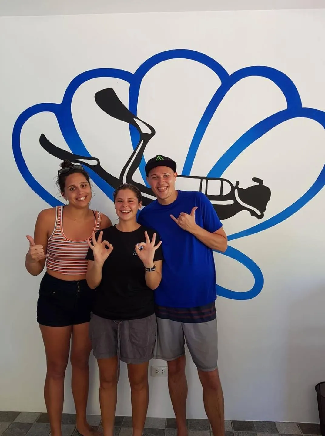 group of guests in Seashell Resort Hostel Koh Tao