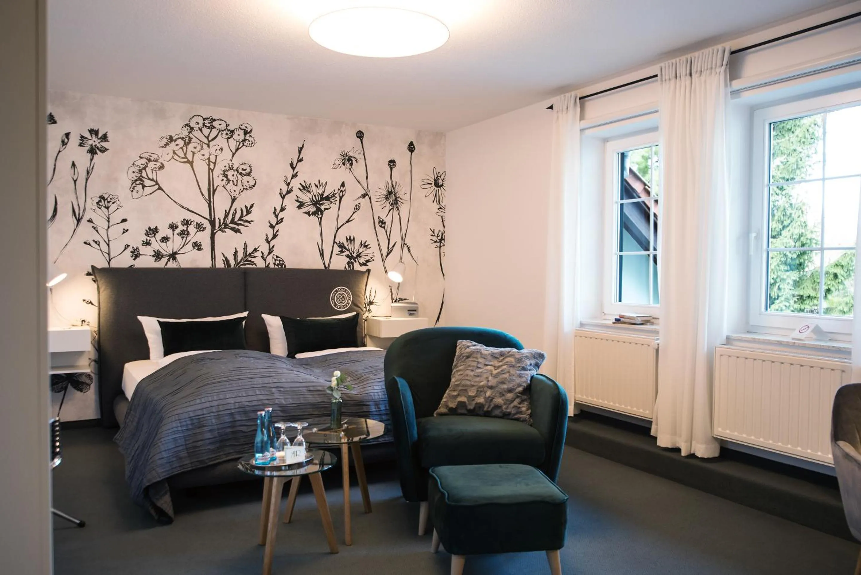 Patio, Bed in Hotel & Restaurant Am Alten Rhin