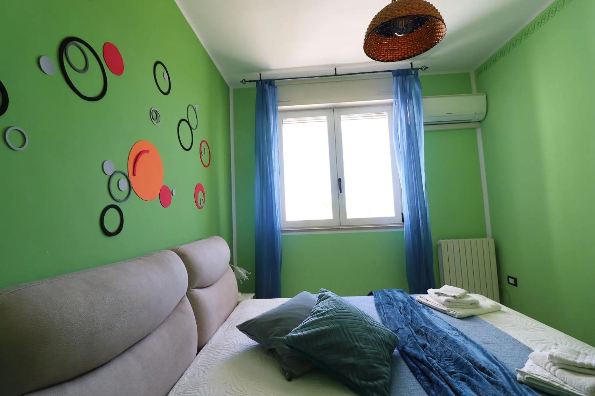 Bed in Casa Virginia Elegant One-Bedroom Apartment Near the Beach