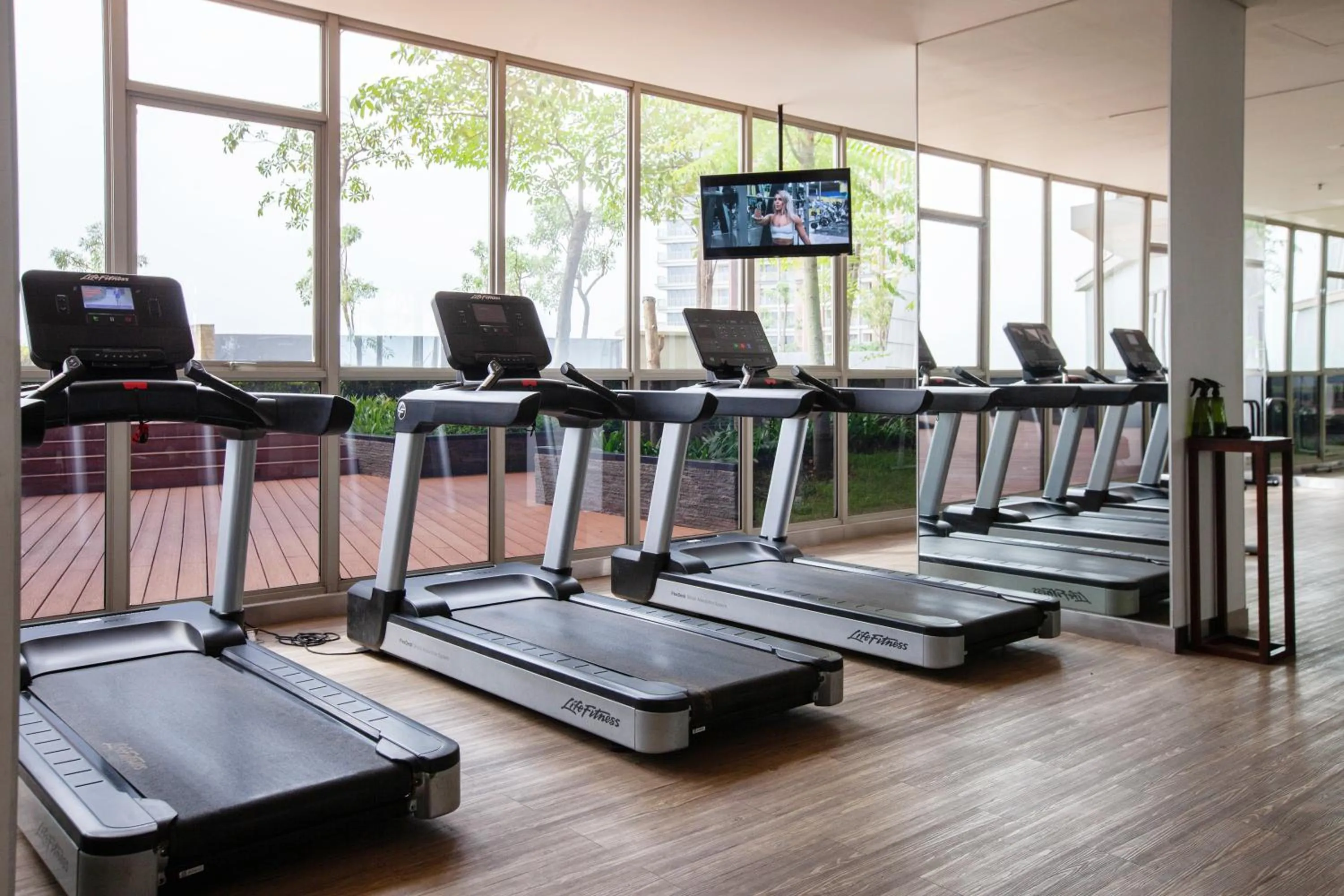 Fitness centre/facilities in Oakwood Apartments PIK Jakarta