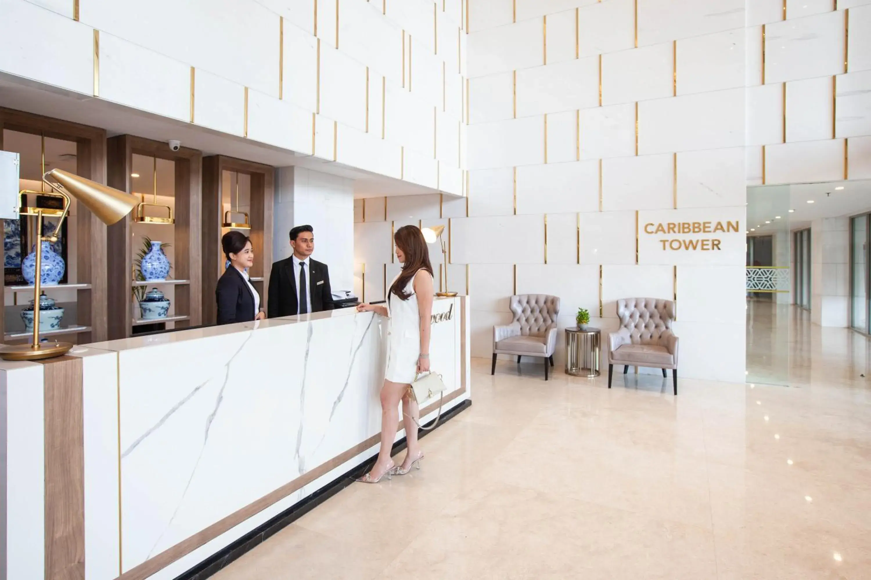 Lobby or reception in Oakwood Apartments PIK Jakarta Lobby or reception in Oakwood Apartments PIK Jakarta