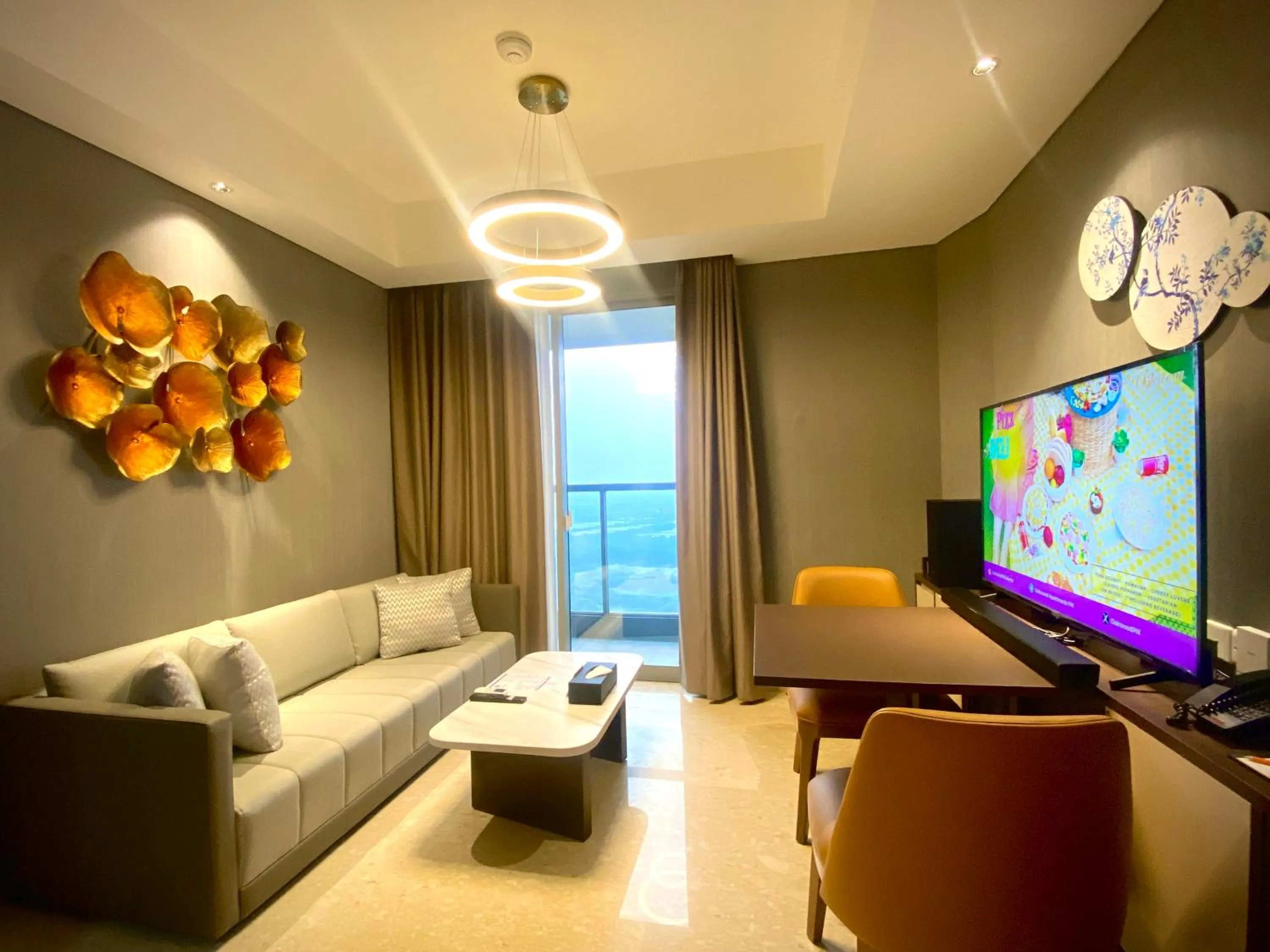 Living room in Oakwood Apartments PIK Jakarta