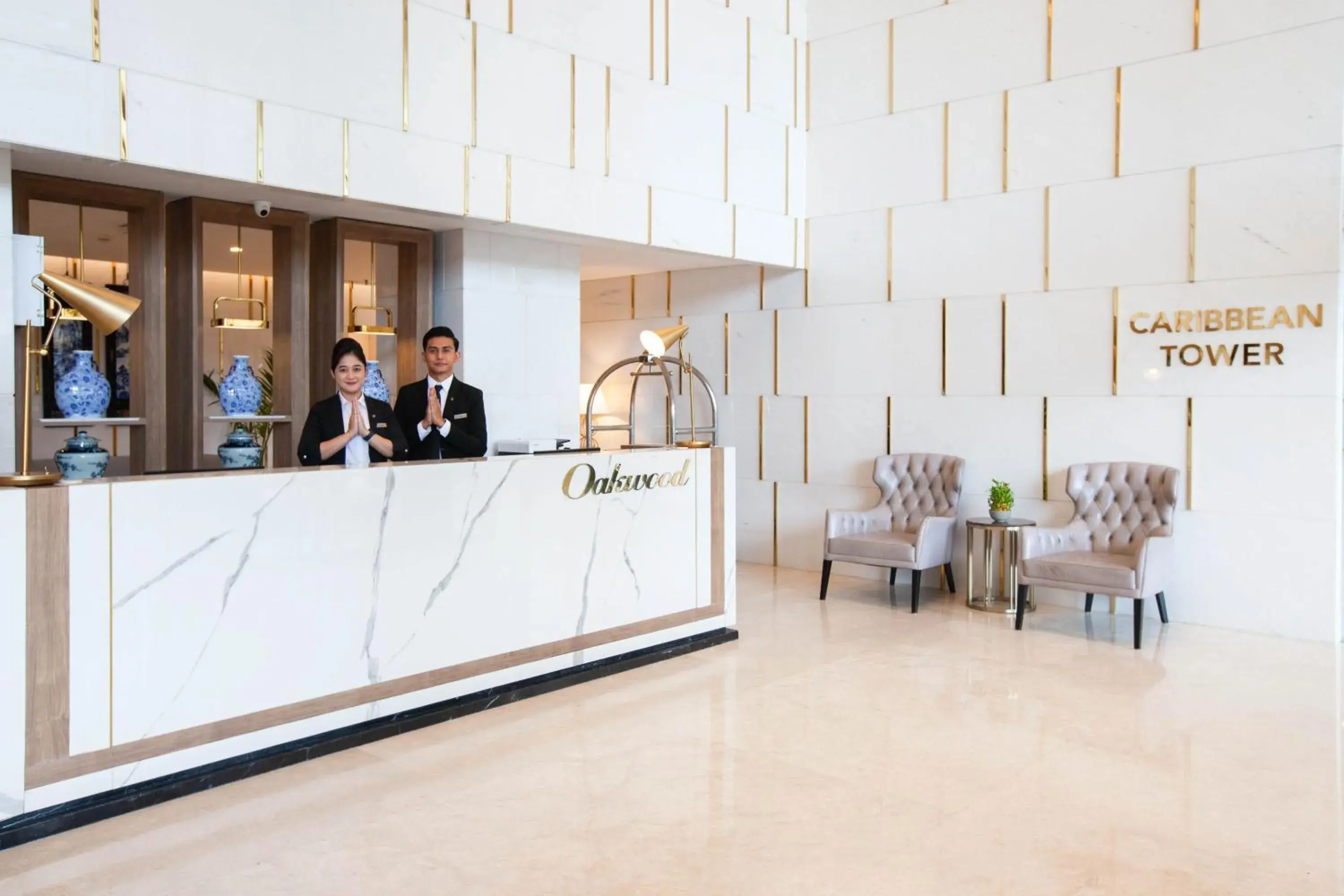 Lobby or reception in Oakwood Apartments PIK Jakarta Lobby or reception in Oakwood Apartments PIK Jakarta
