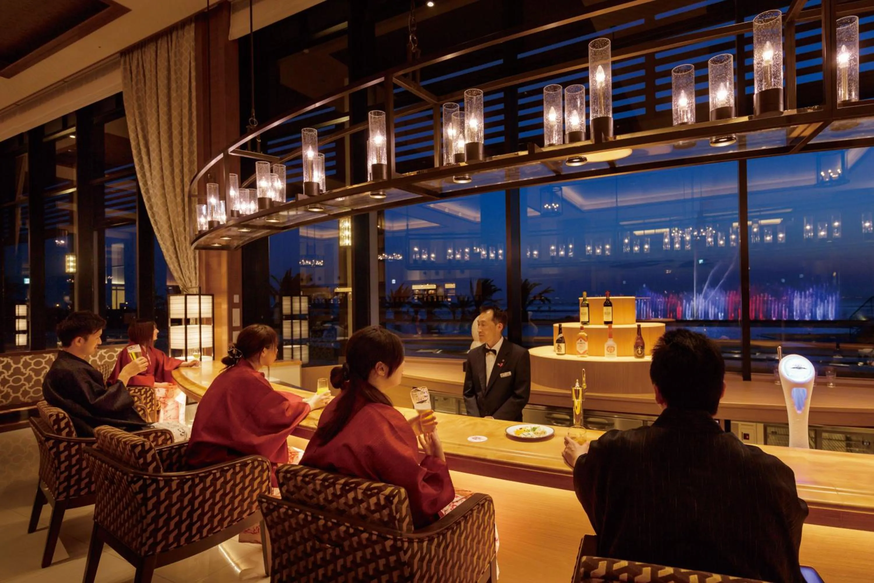 Lounge or bar in Ryugujo Spa Hotel Mikazuki Fujimitei