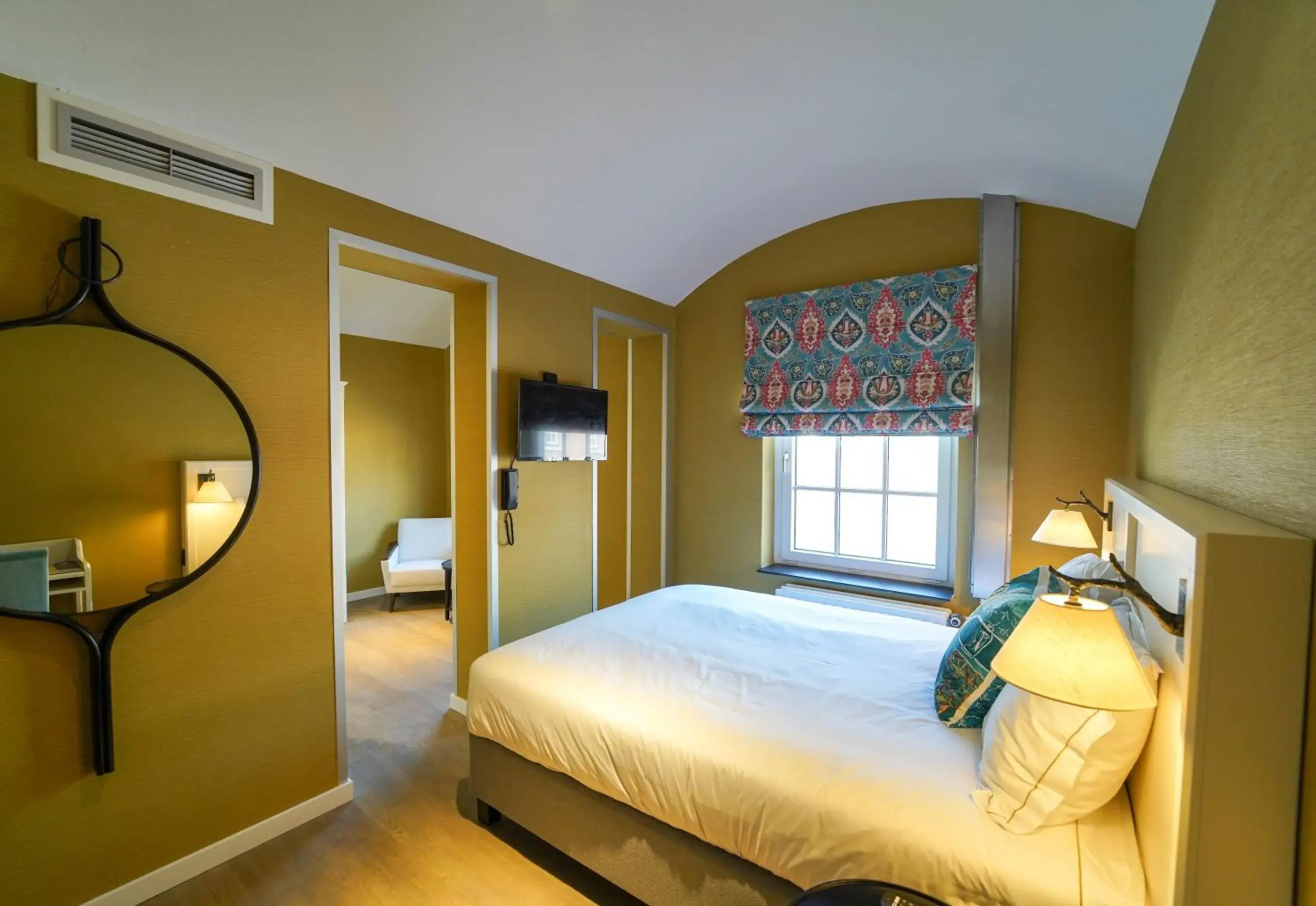 Bedroom, Bed in Fletcher Hotel-Restaurant De Oude Gevangenis-Alkmaar Bedroom, Bed in Fletcher Hotel-Restaurant De Oude Gevangenis-Alkmaar